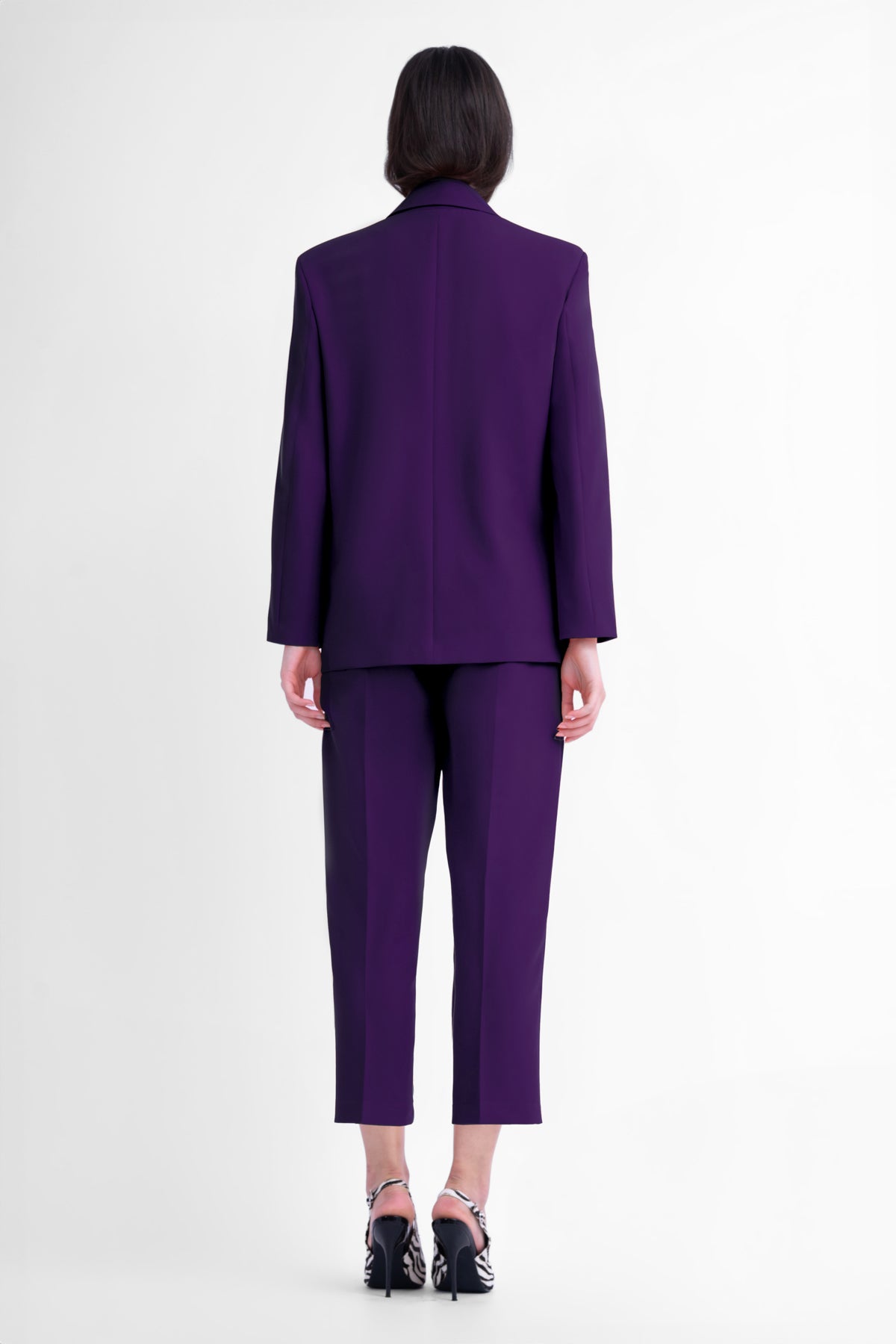 Deep Purple regular blazer with asymmetrical flap pockets
