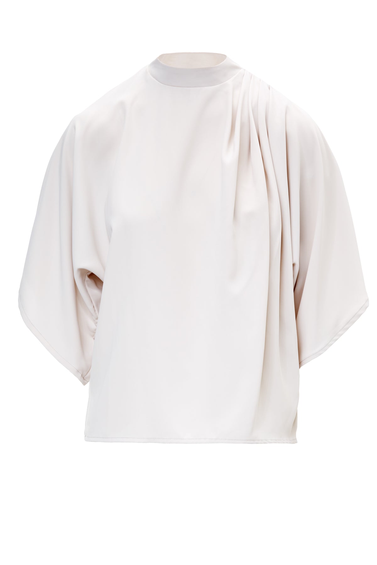 Bluza Ivoire Vaporoasa cu Pliuri