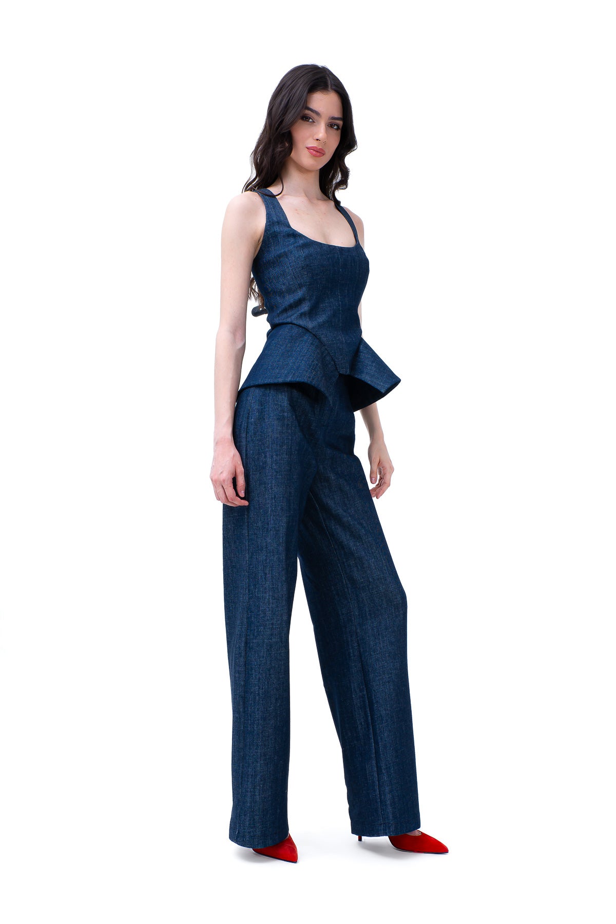 Denim Straight Trousers