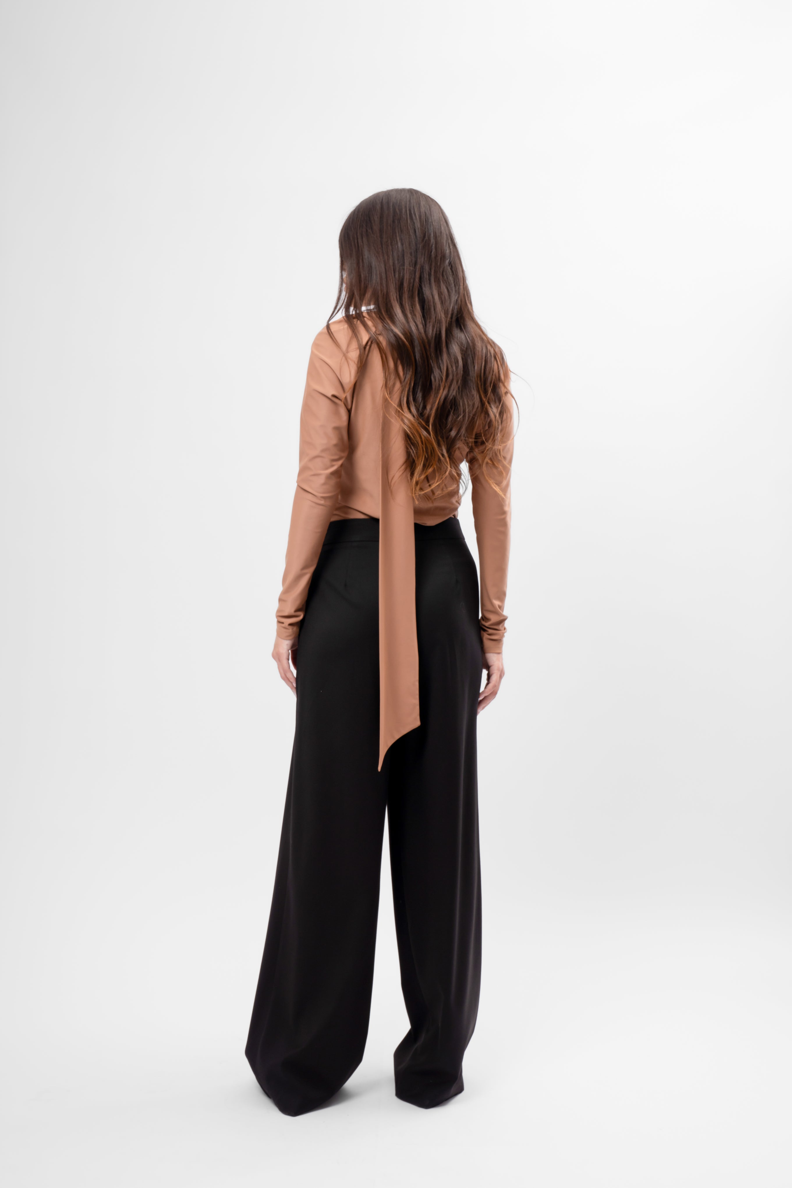 Black Trousers with Side Draping