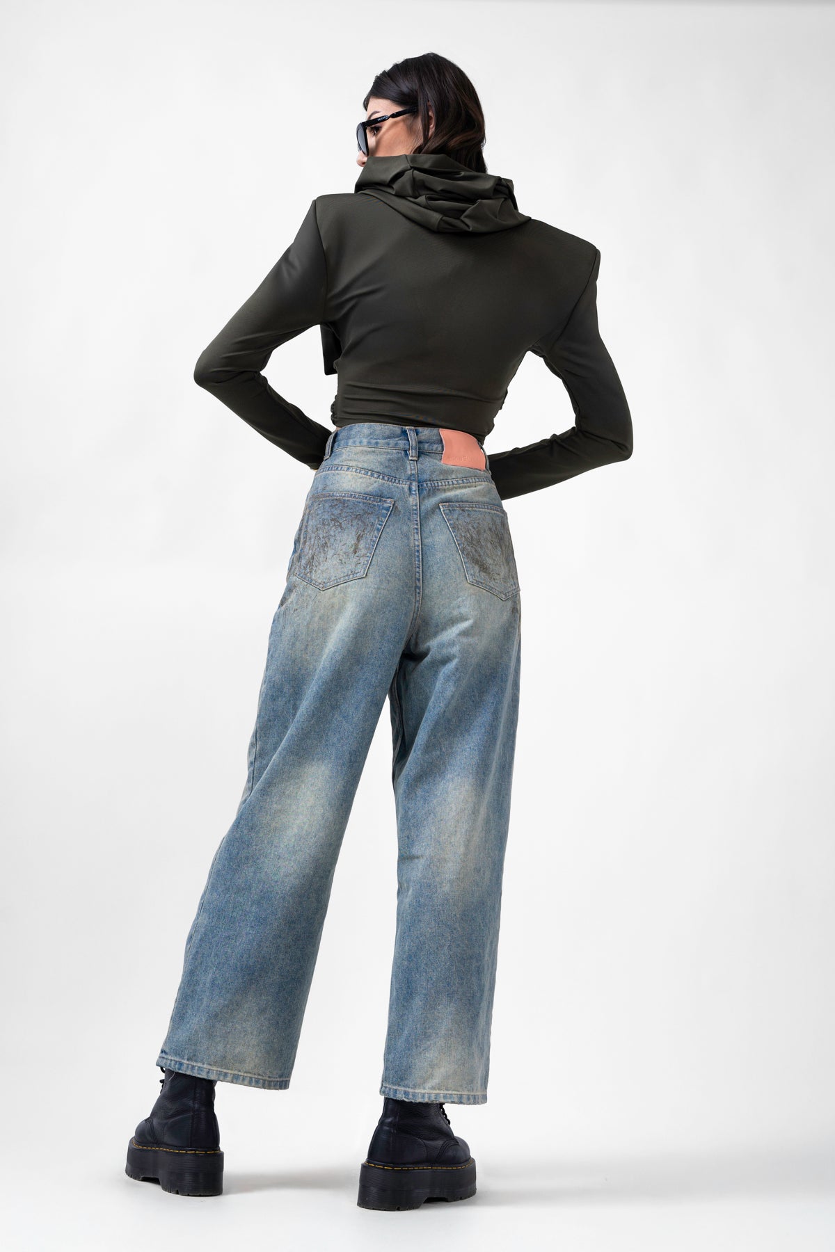 Khaki Blouse With Hood