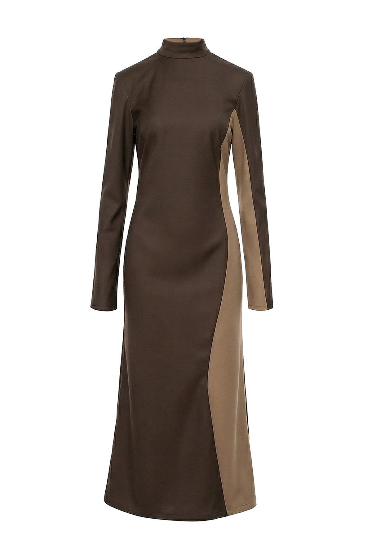 Rochie maxi bicoloră din modal