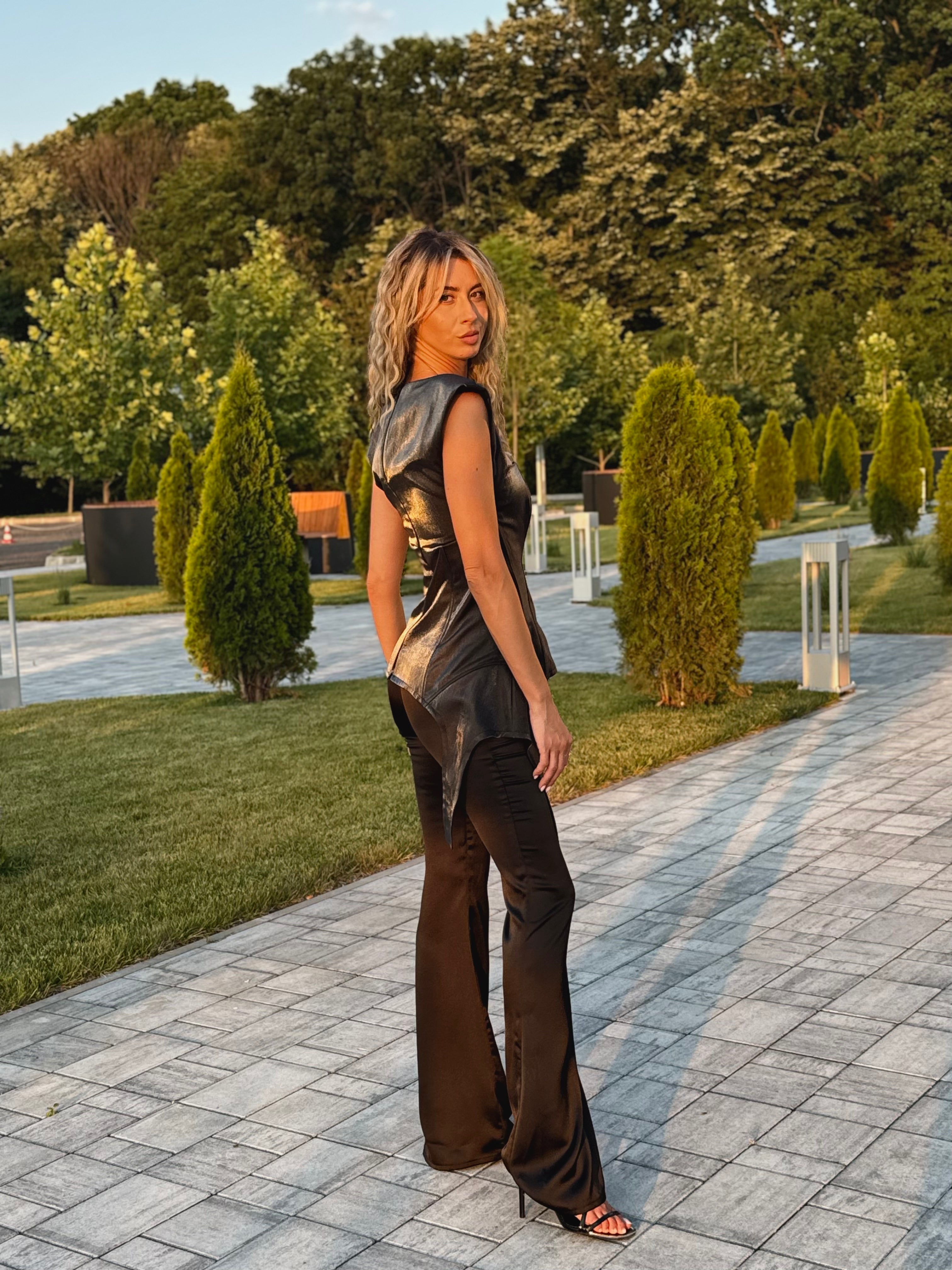 Black Wide-Leg Trousers