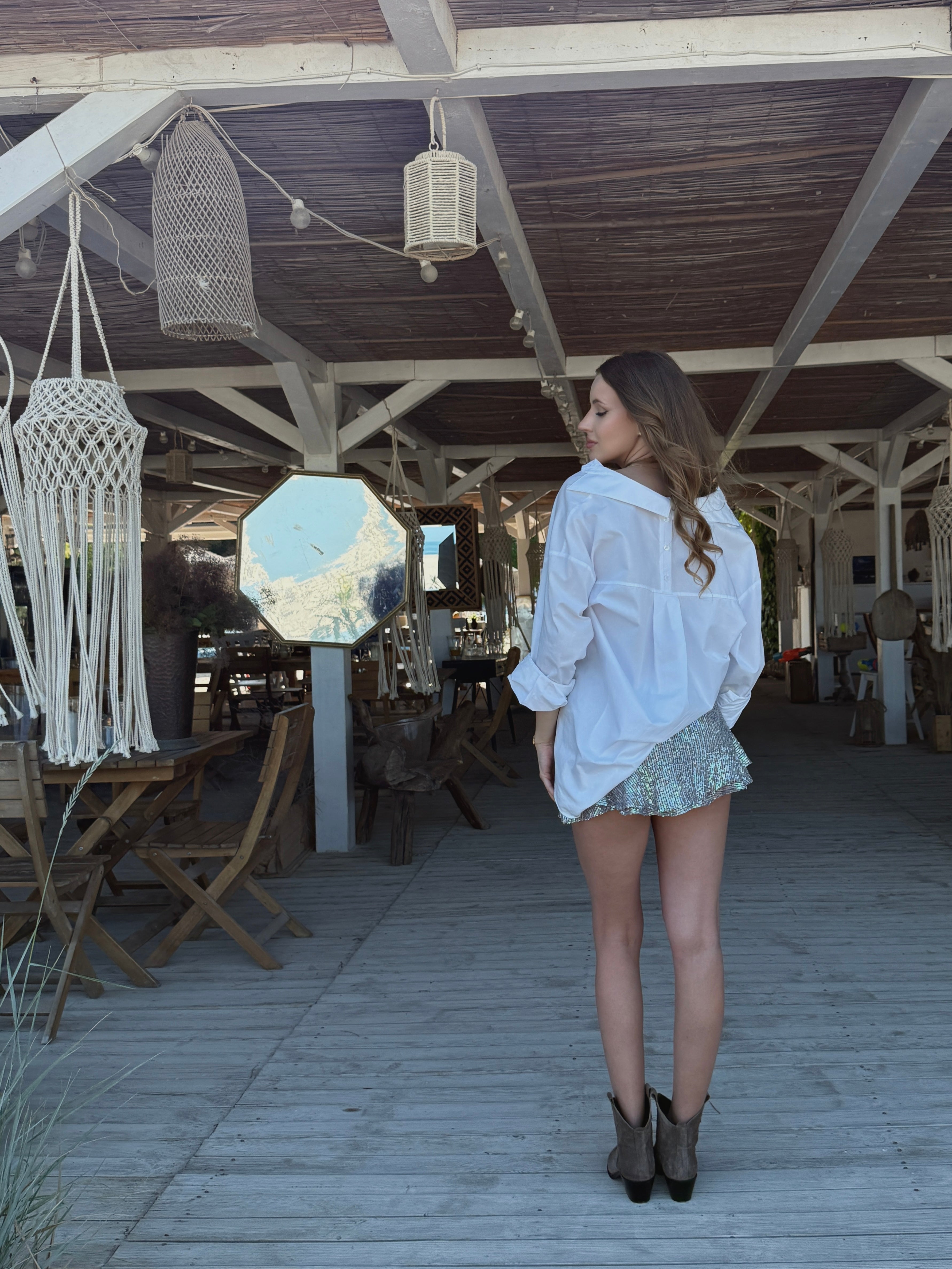 Light Multicolour Sequin Mini Skirt