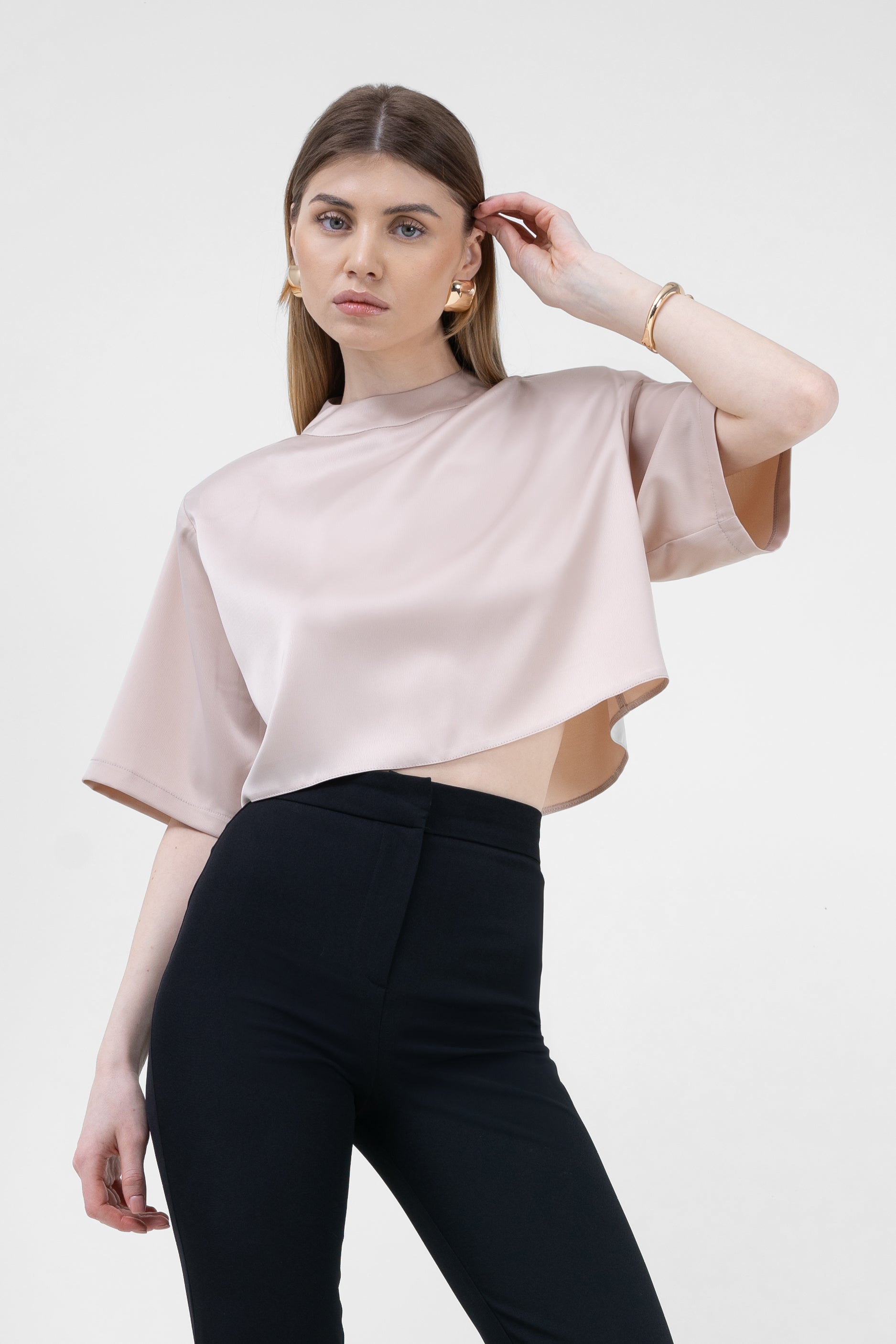 Ivory Satin T-shirt