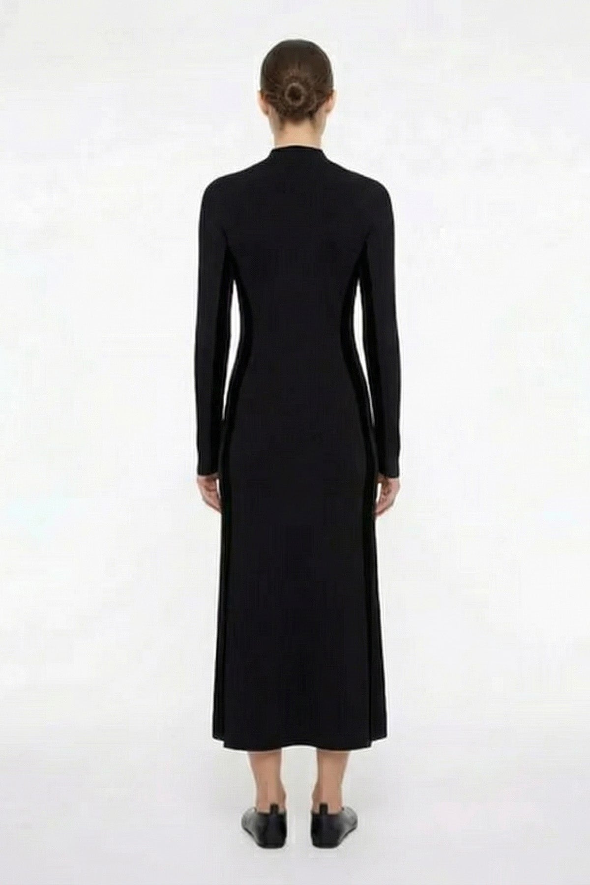 White and Black Bicolor Modal Maxi Dress