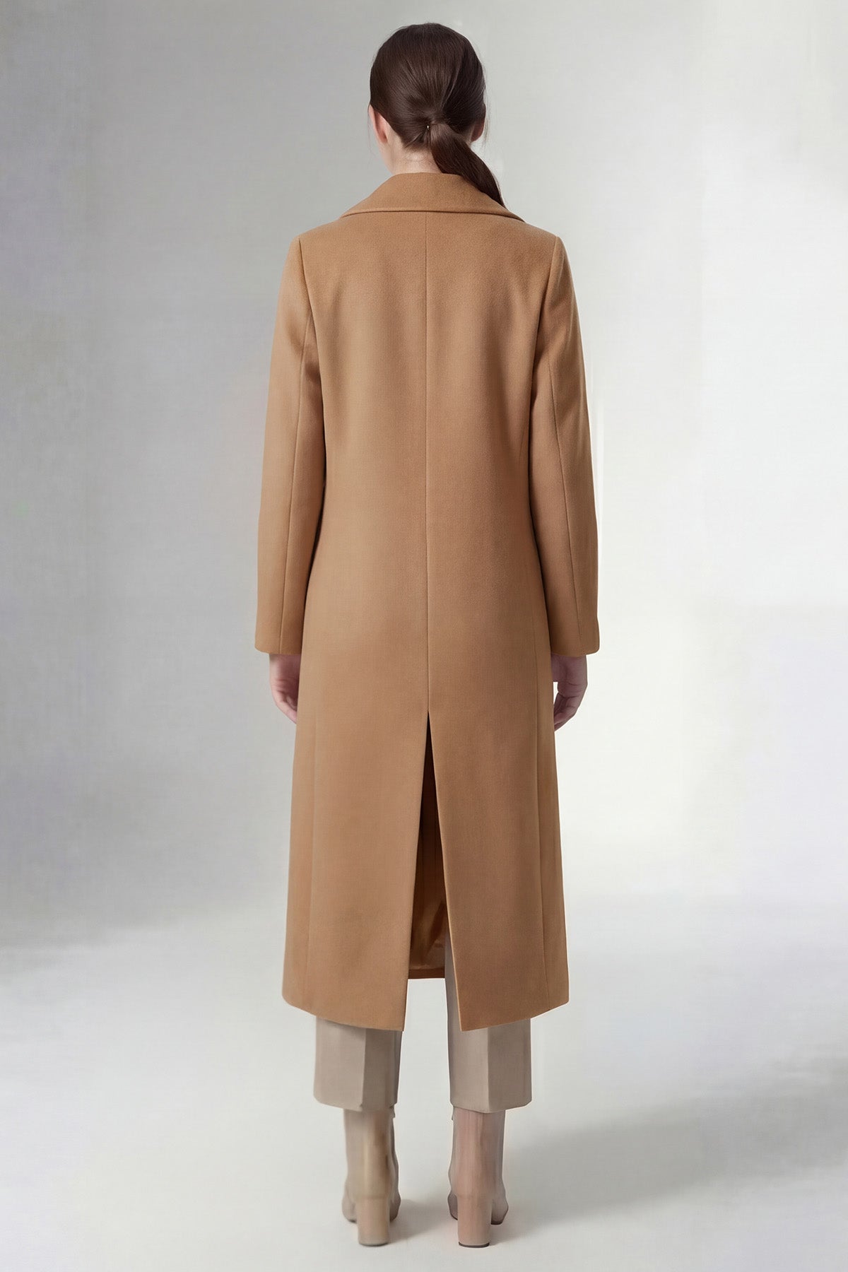 Camel Maxi Wool Blend Coat