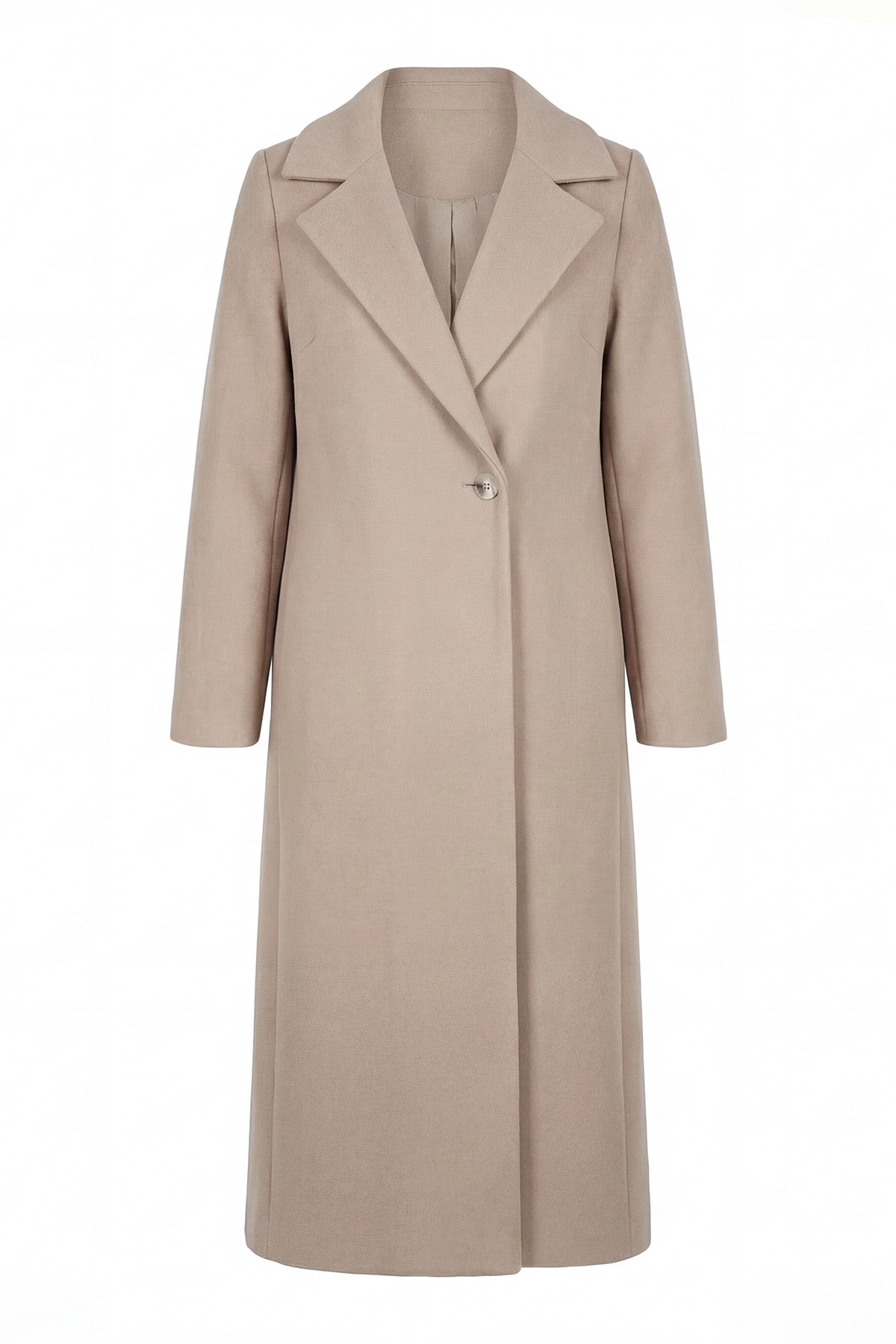 Palton maxi din amestec de lână - culoare taupe