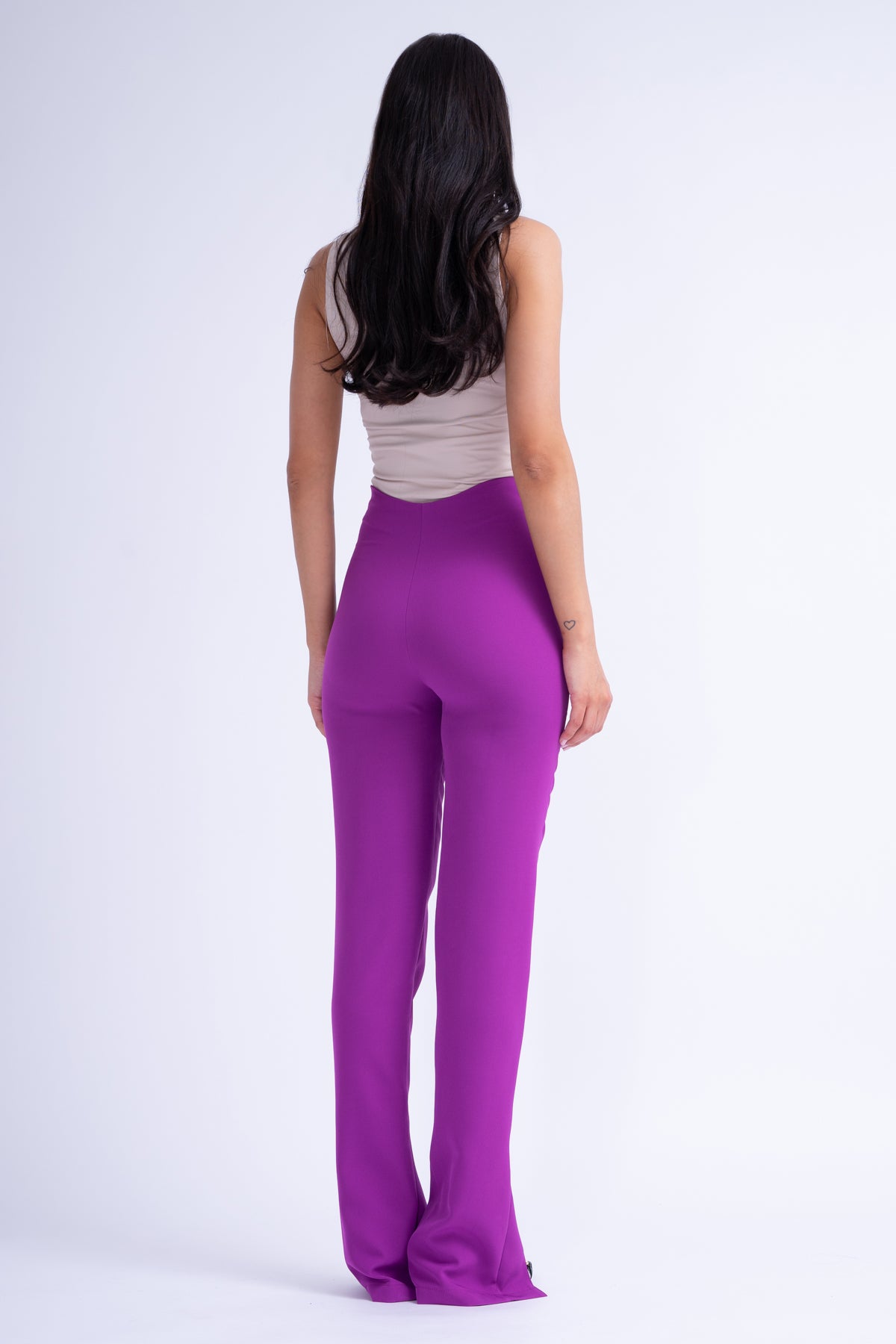 Purple Suit With Tailored Hourglass Blazer And Slim Fit Trousers