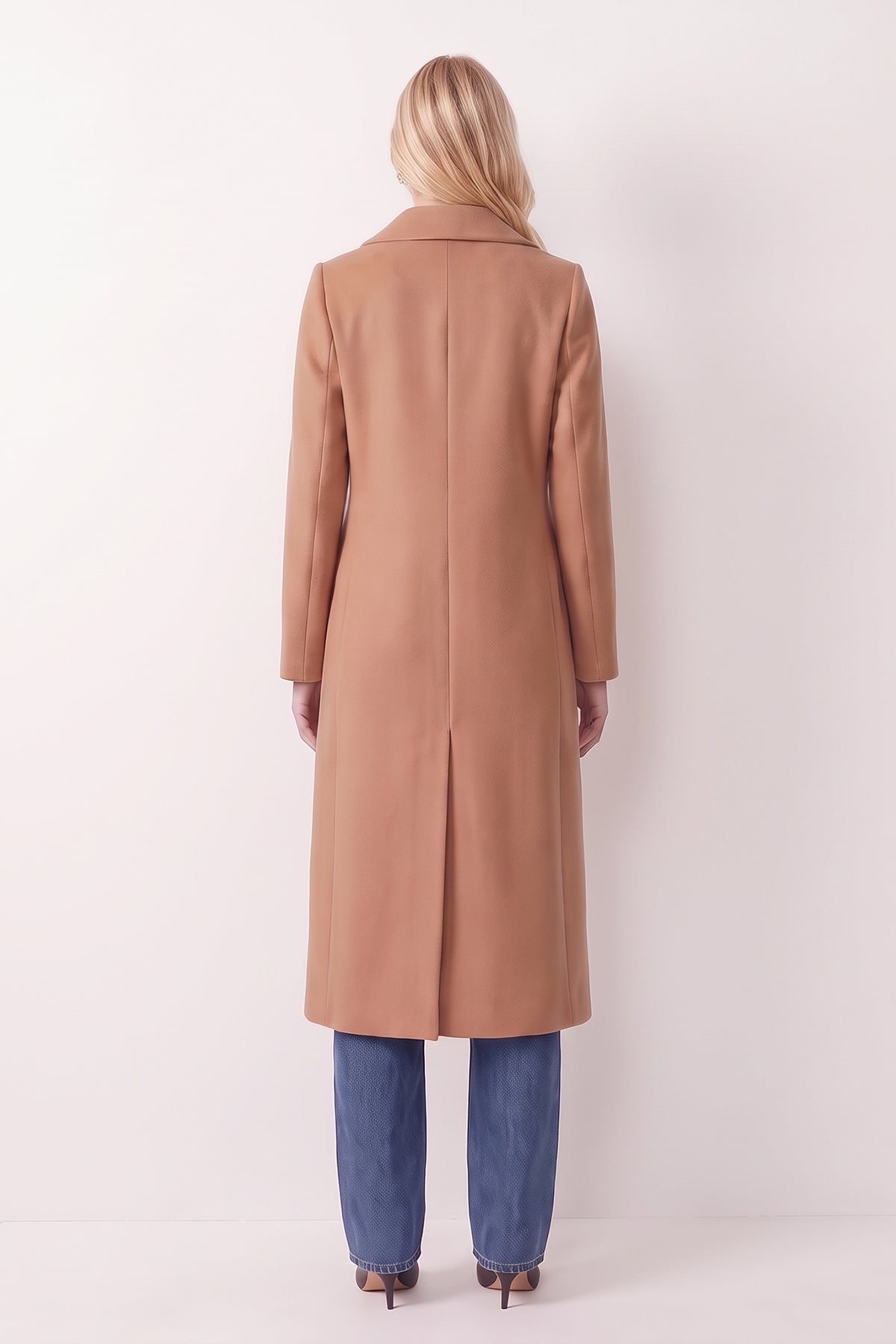 Camel Maxi Wool Blend Coat