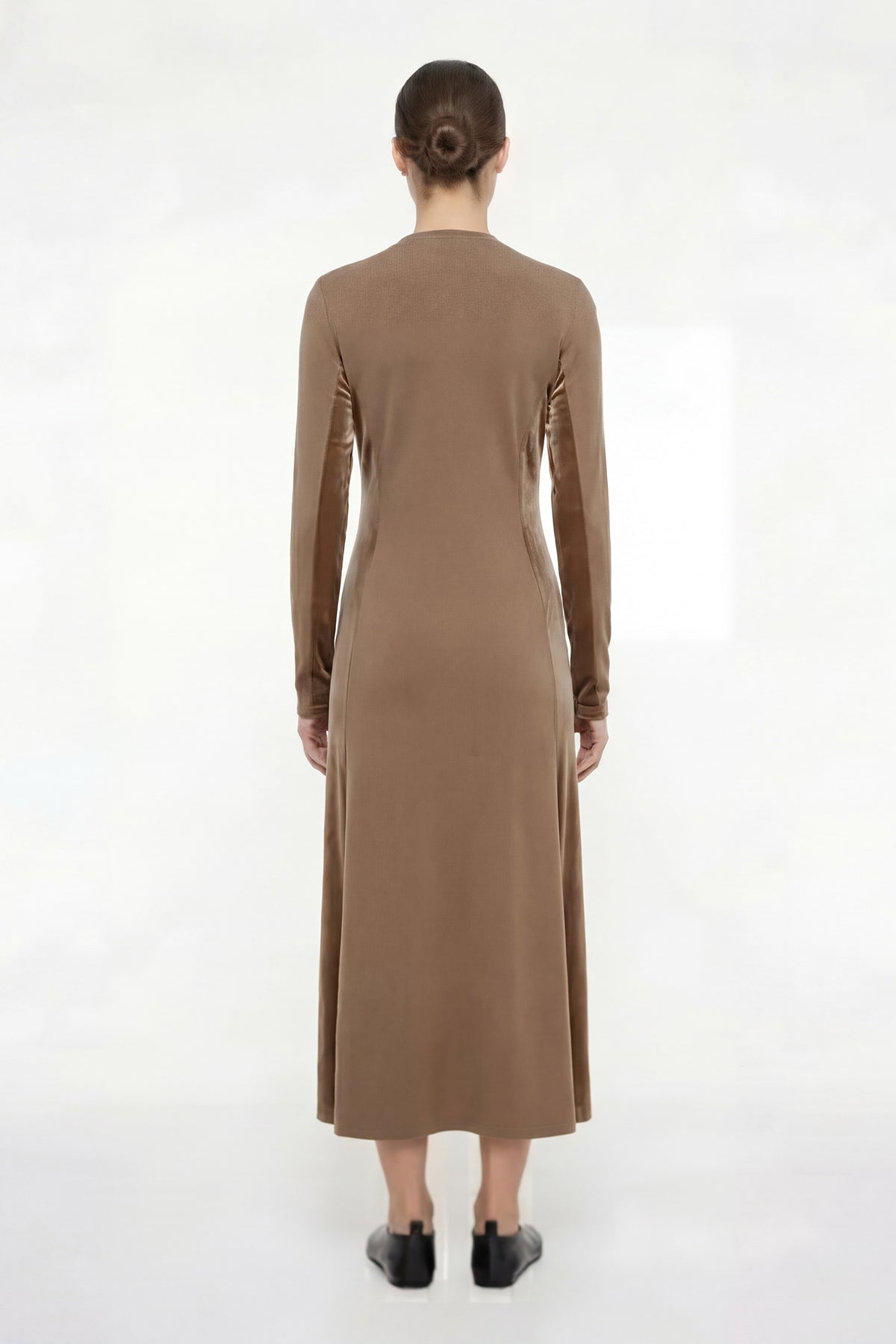 Rochie maxi bicoloră din modal