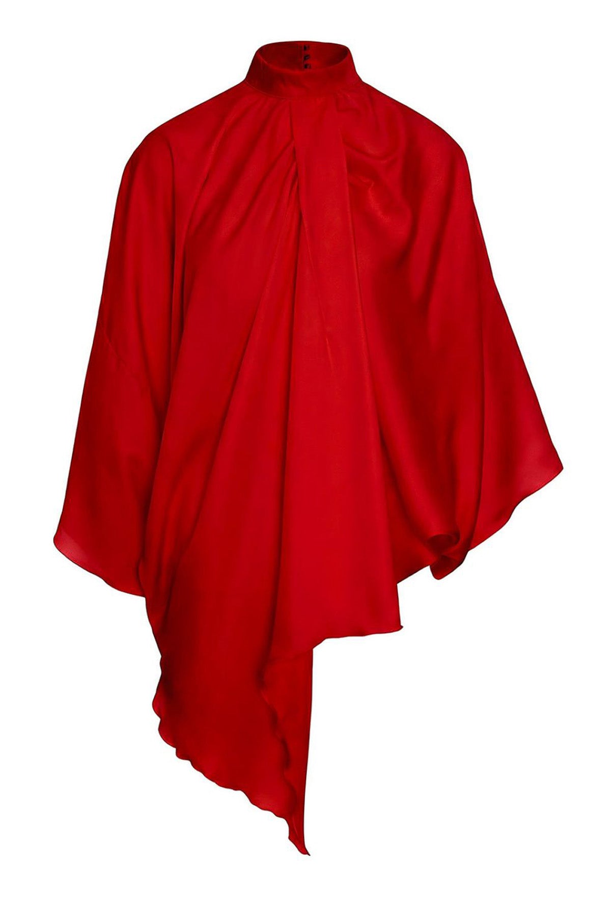 Bluză statement asimetrică roșie