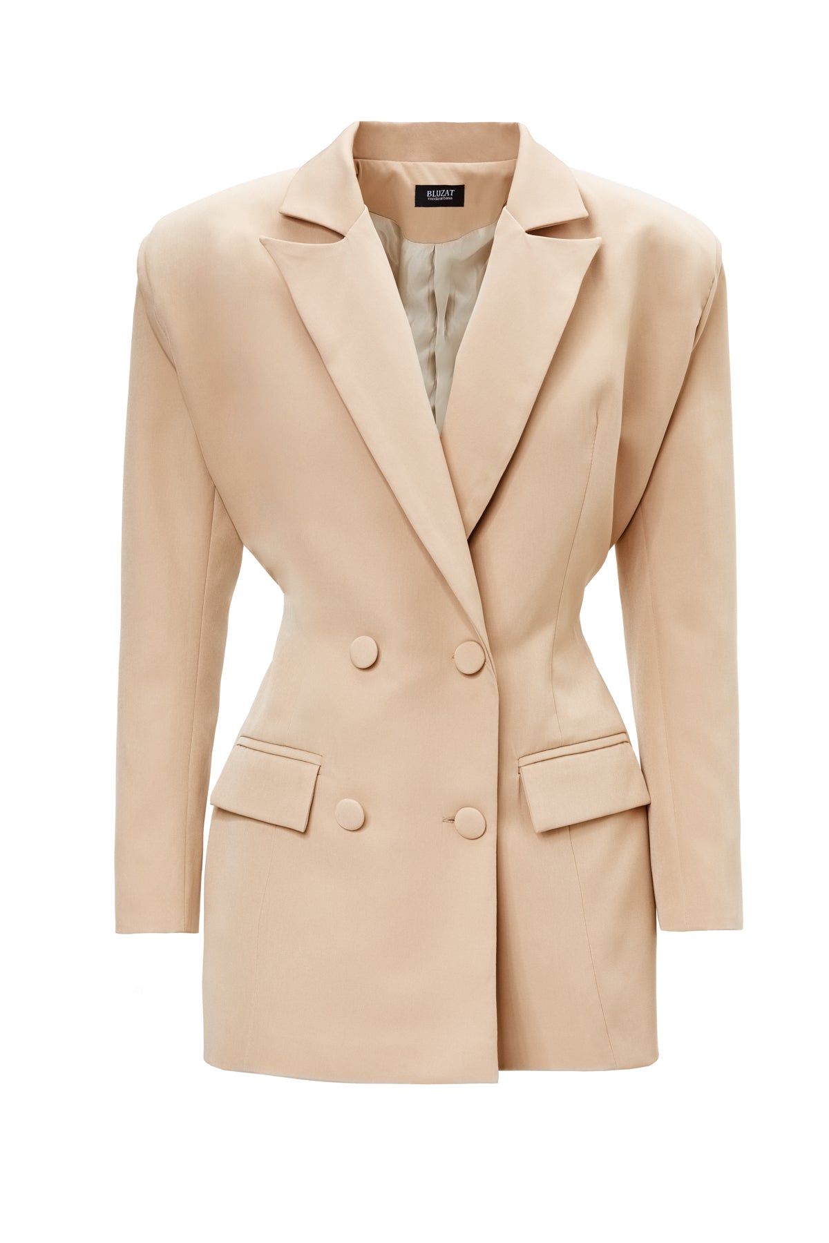 Beige Tailored Hourglass Blazer
