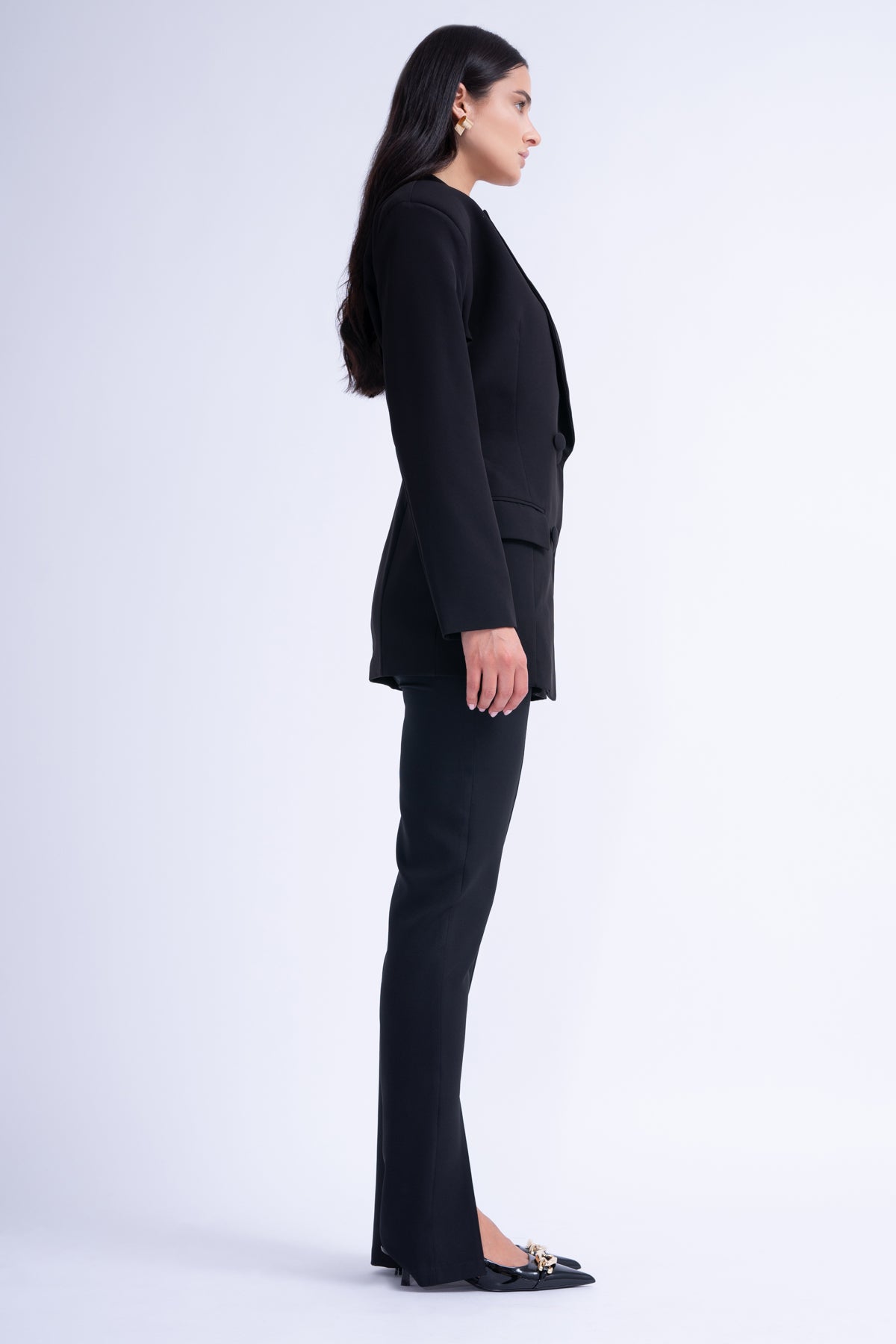 Black Tailored Hourglass Blazer