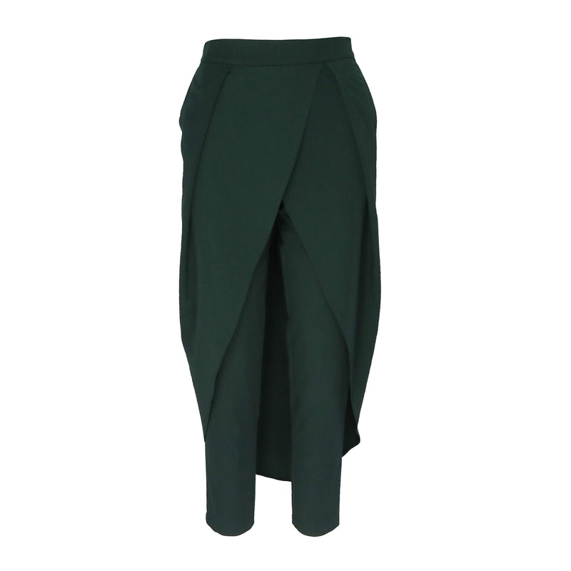 Green pants with skirt