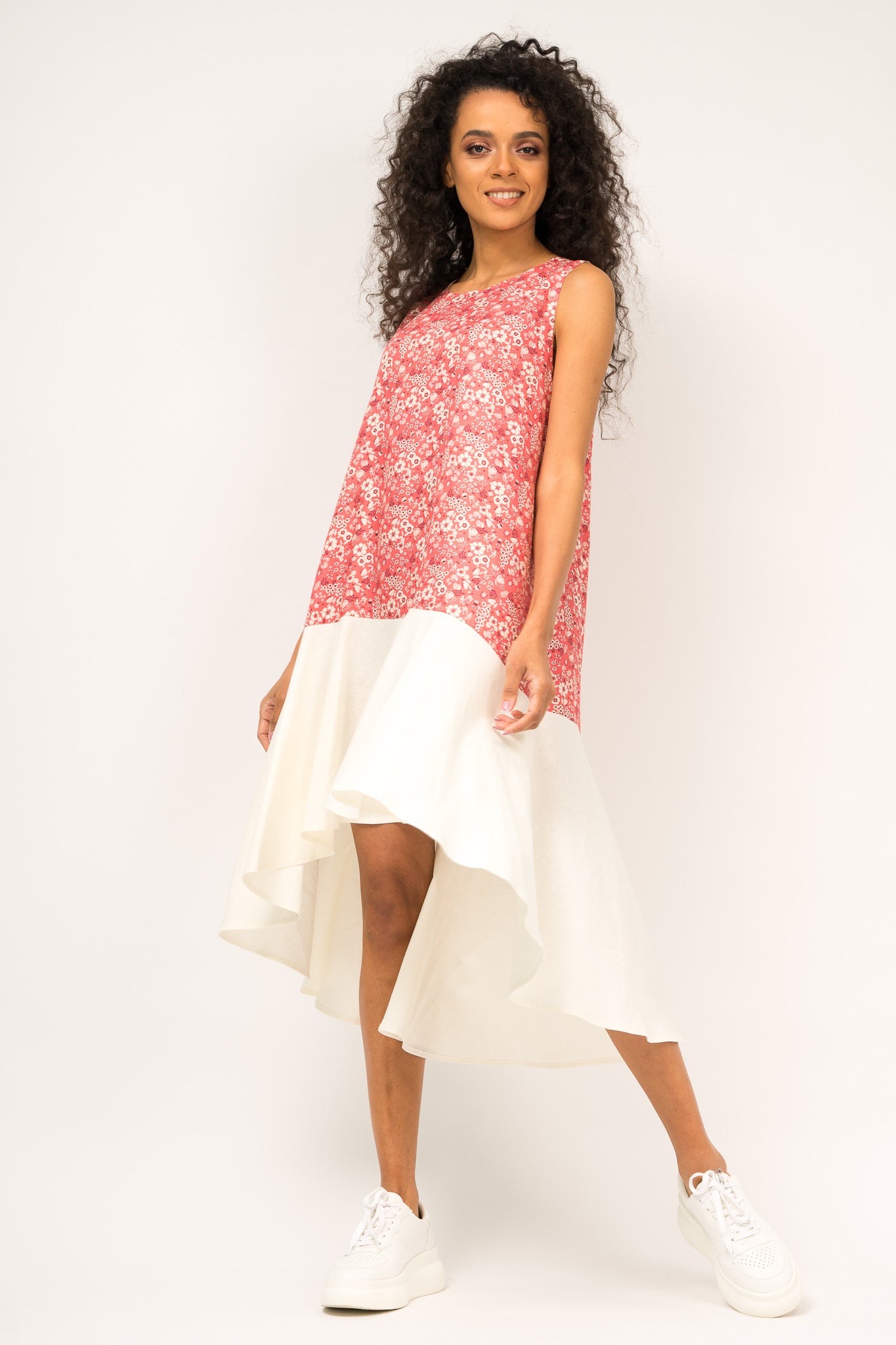 Rochie printata asimetrica