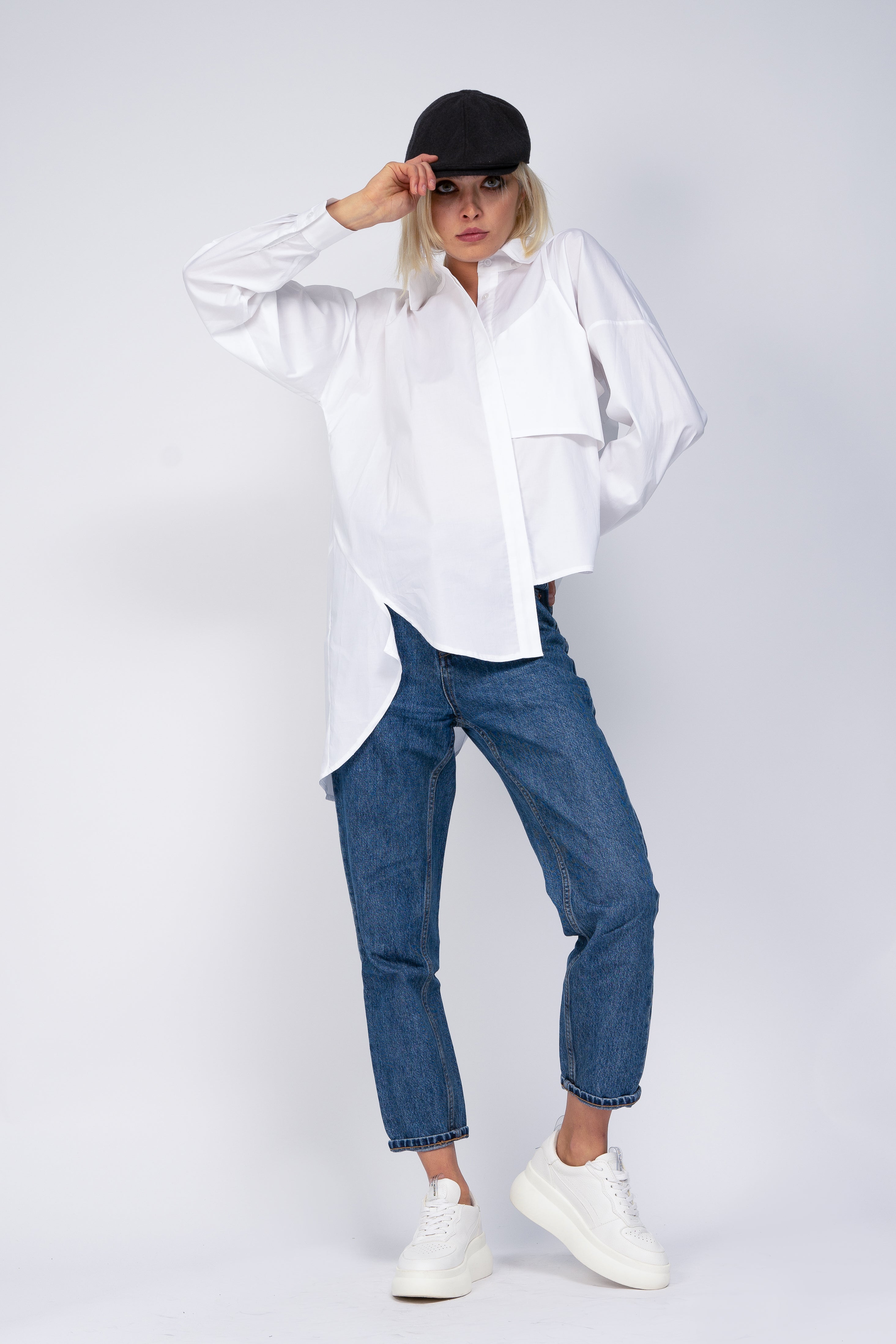 Camasa oversized cu bustiera