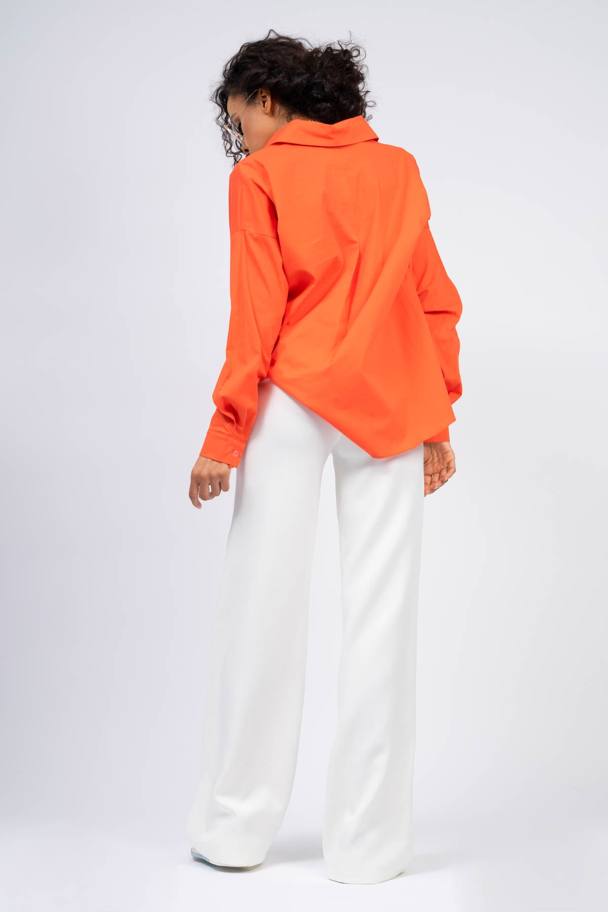 Camasa oversized portocaliu neon