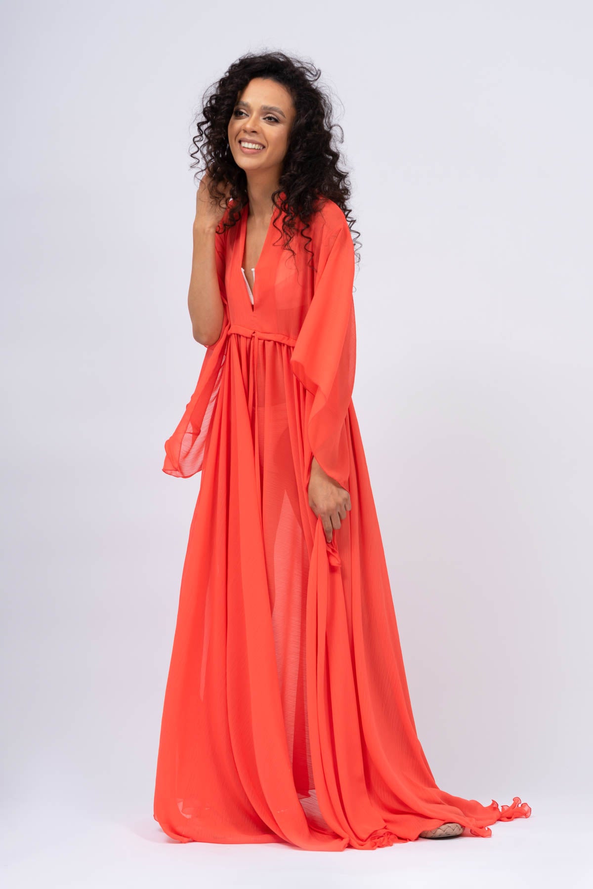 Neon Orange Kaftan