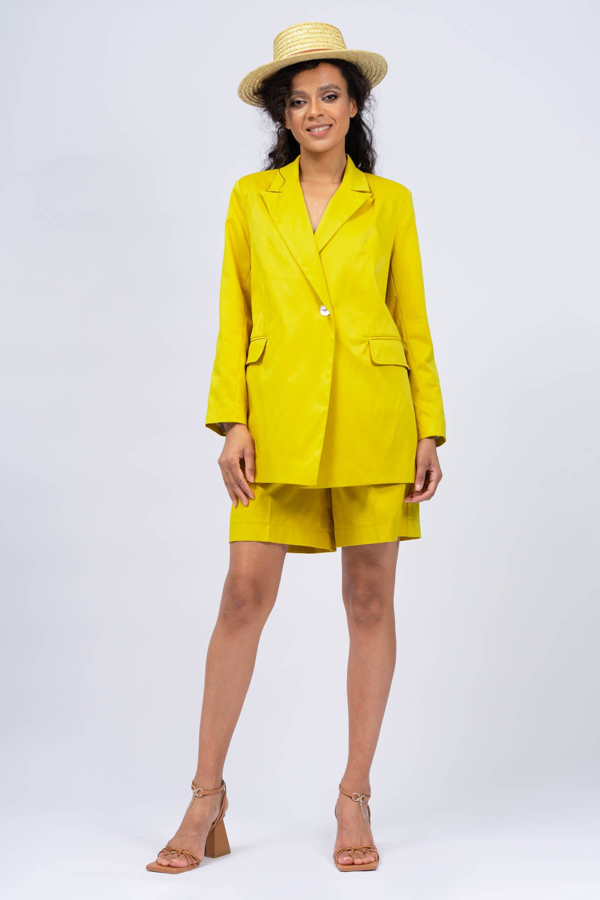 Mustard yellow suit