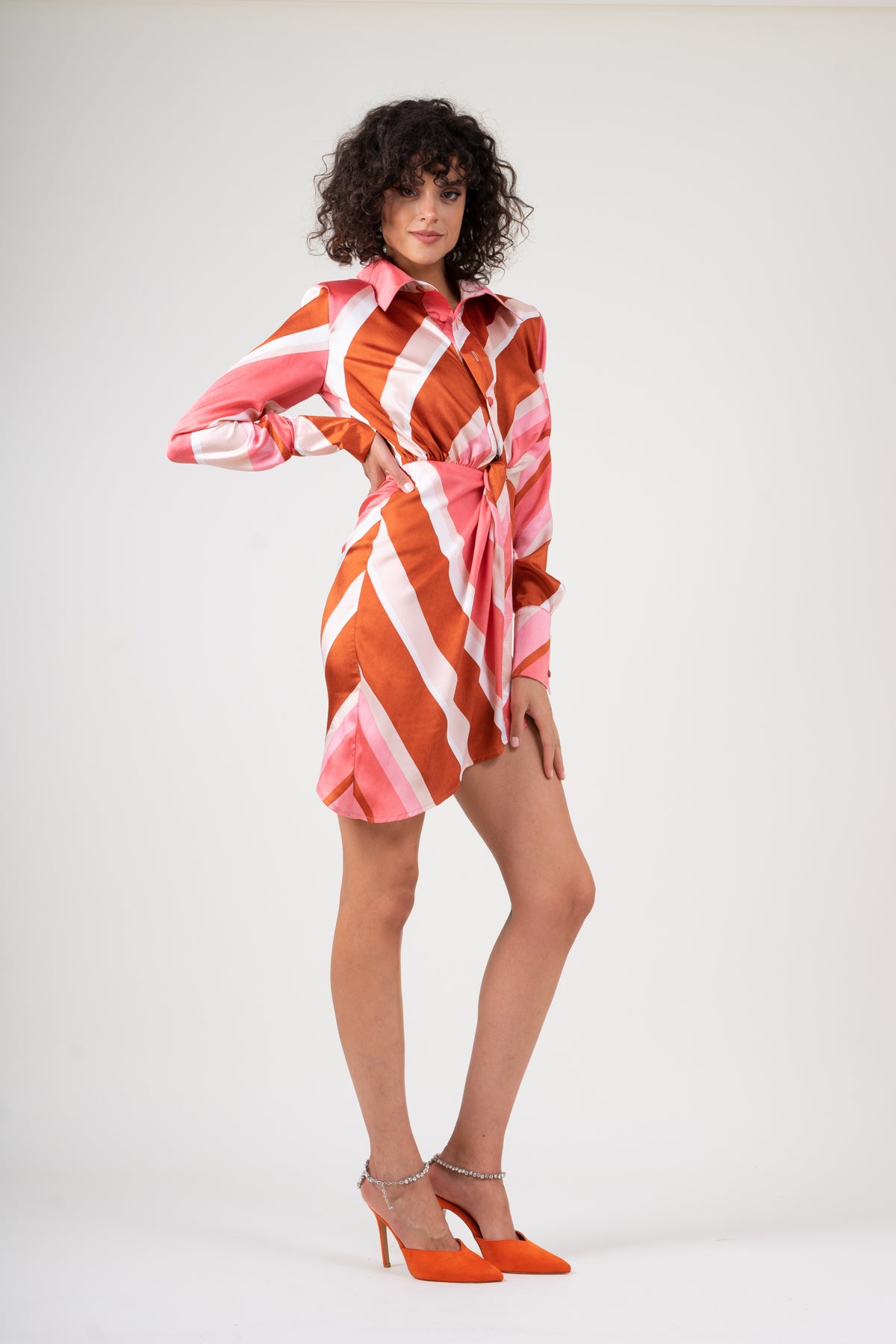 Asymmetrical retro dress
