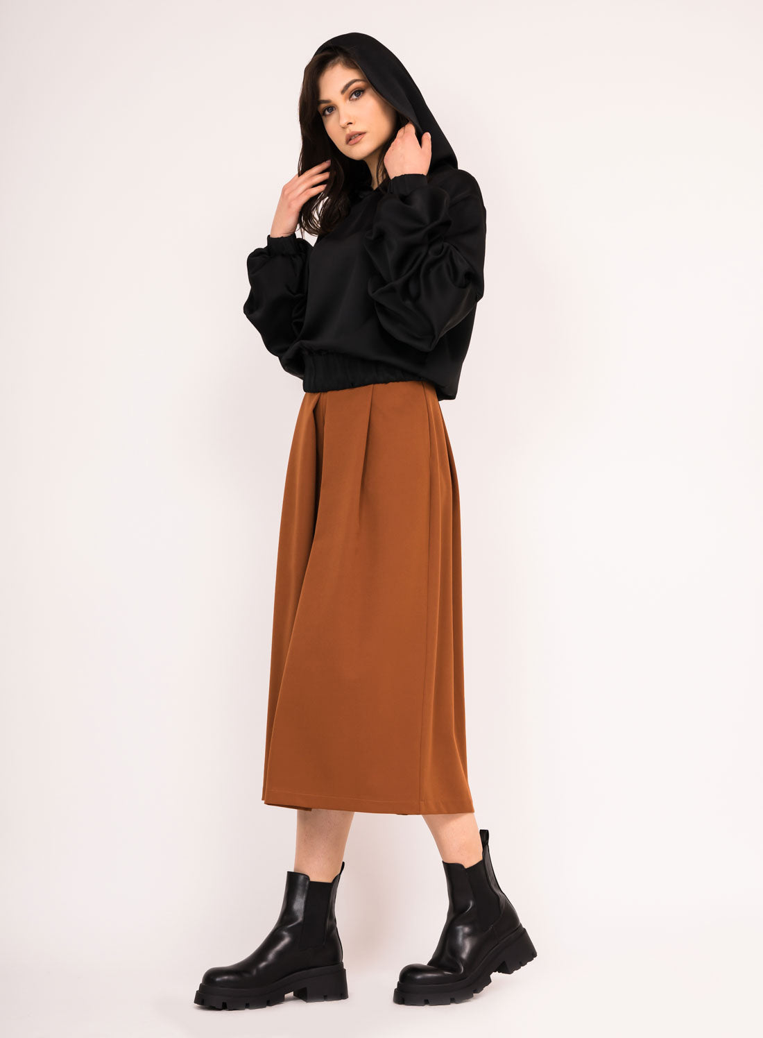 Fusta pantalon cu buzunare