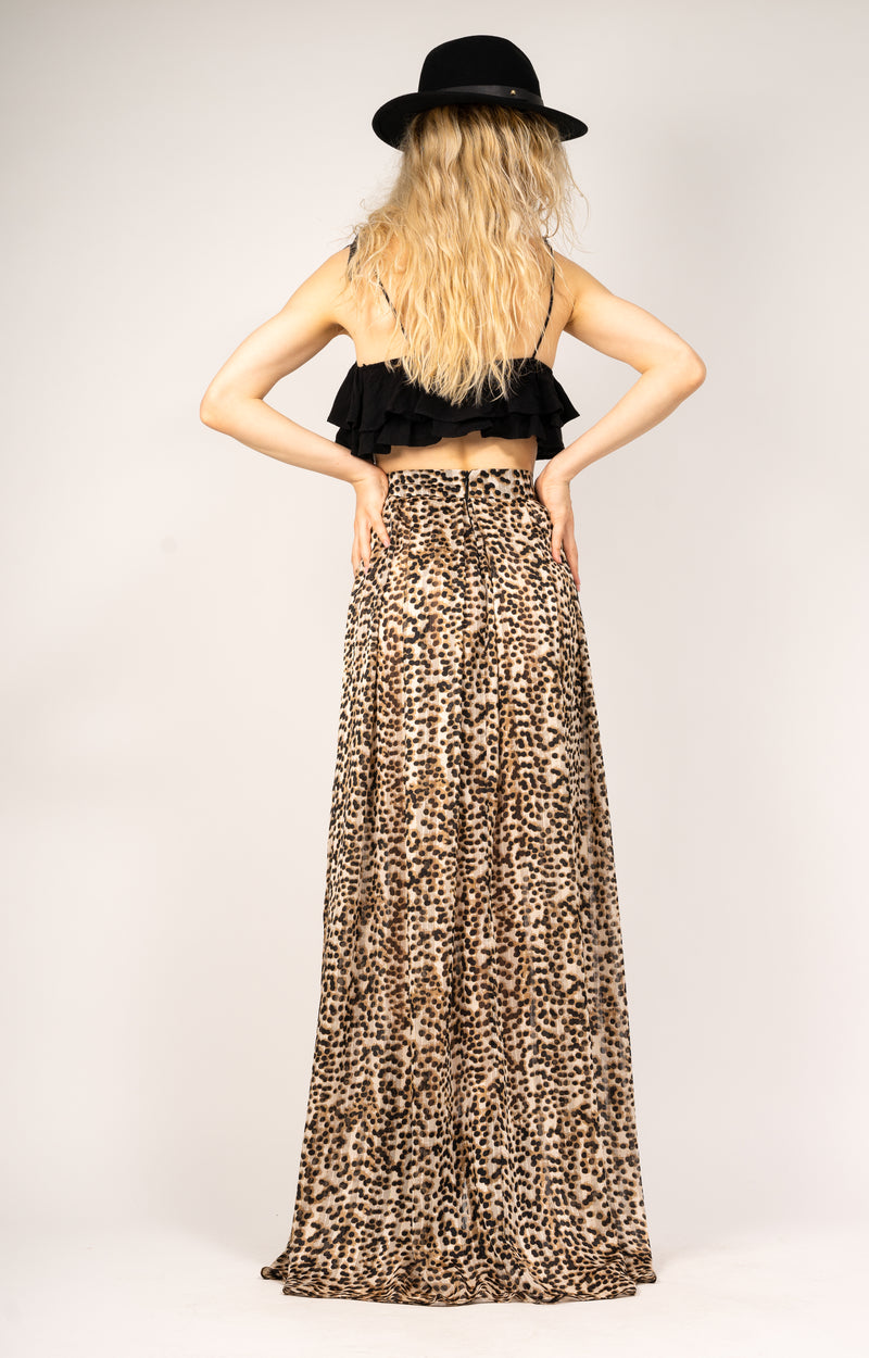 Maxi leopard skirt