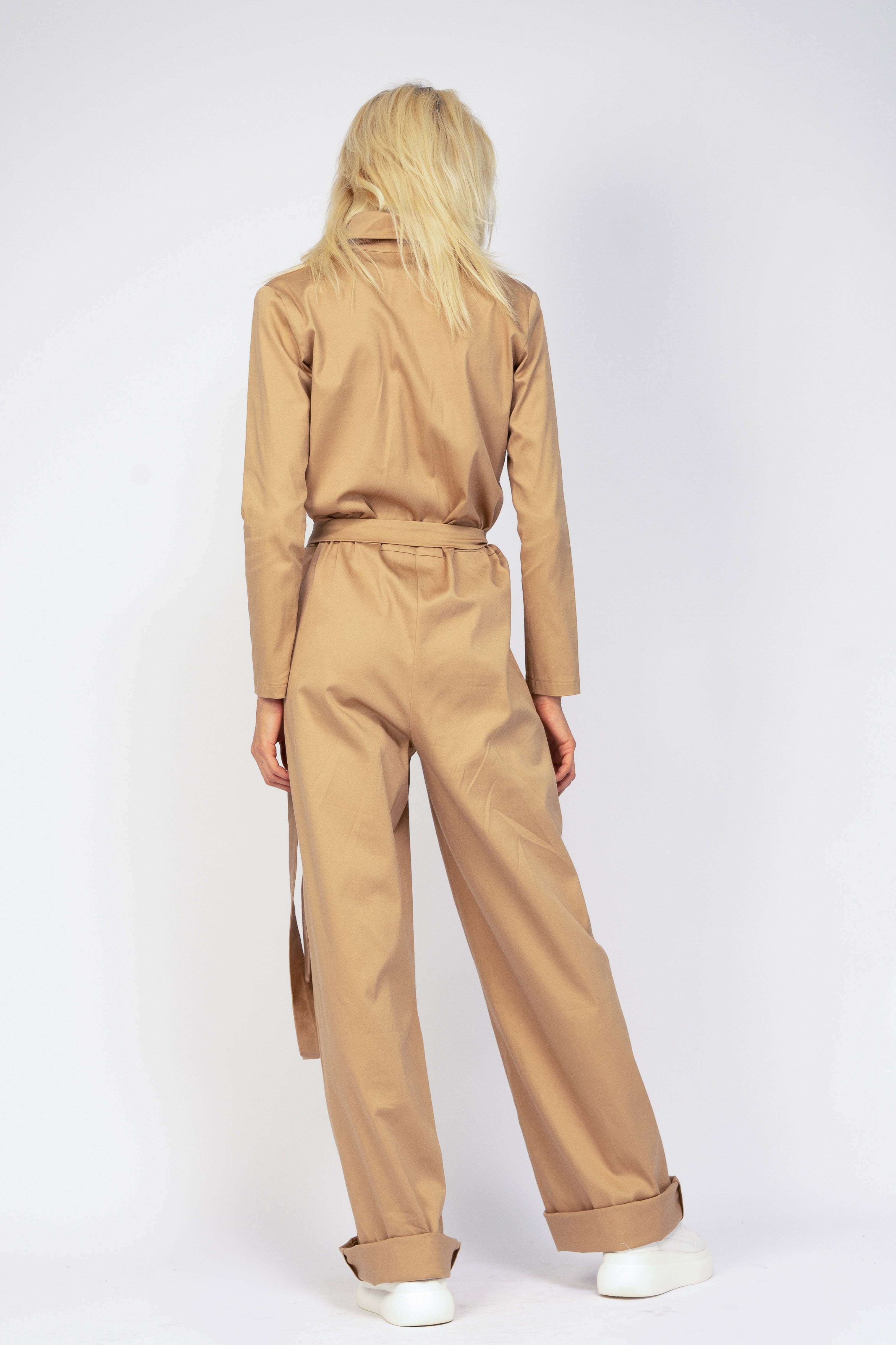 Salopeta cargo cu pantalon wide leg