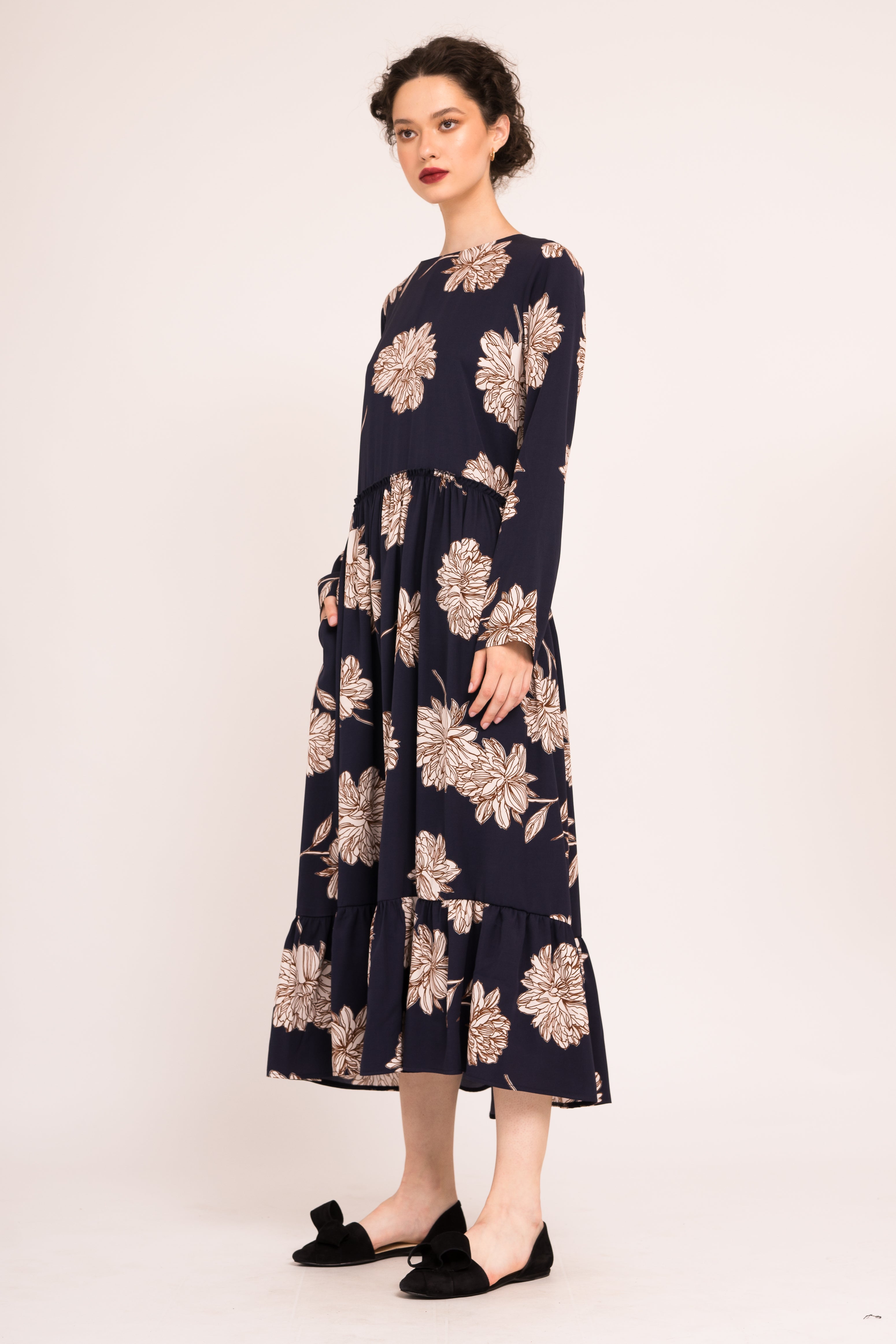 Rochie midi cu imprimeu floral