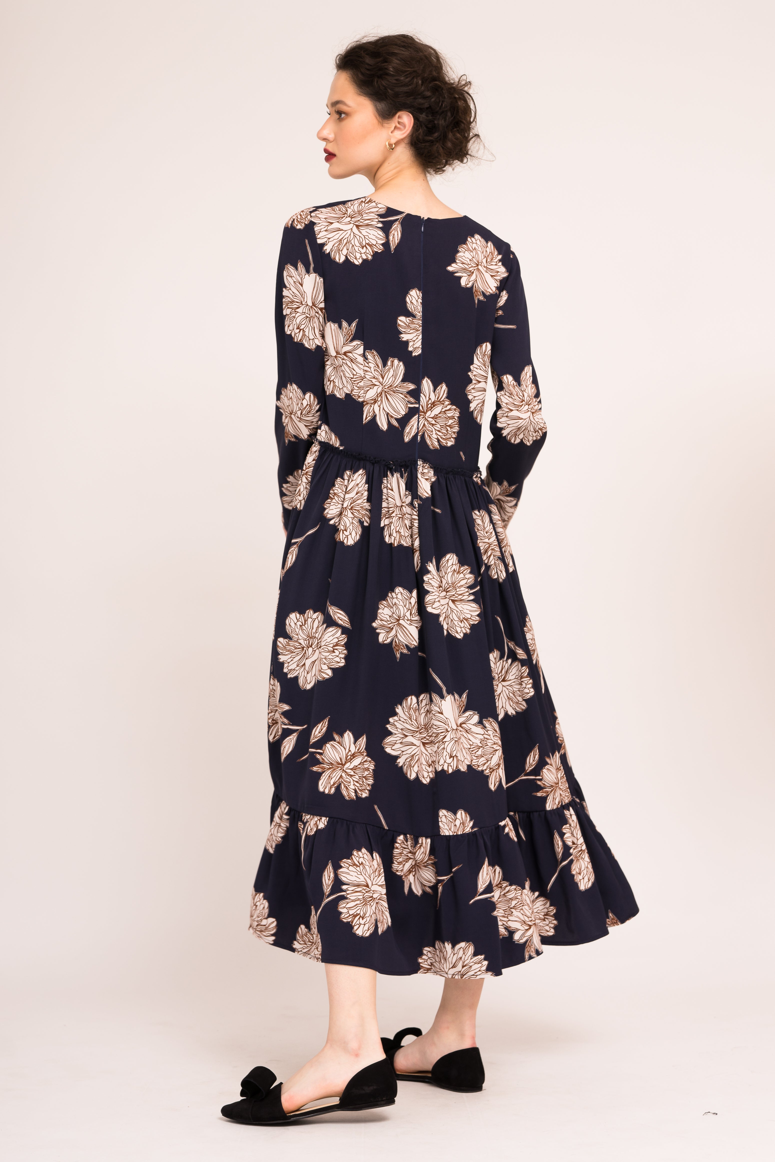 Rochie midi cu imprimeu floral