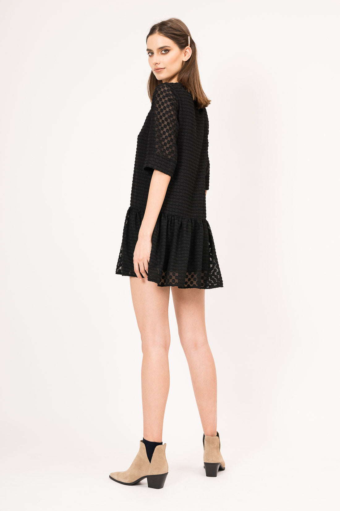 Rochie mini cu volan