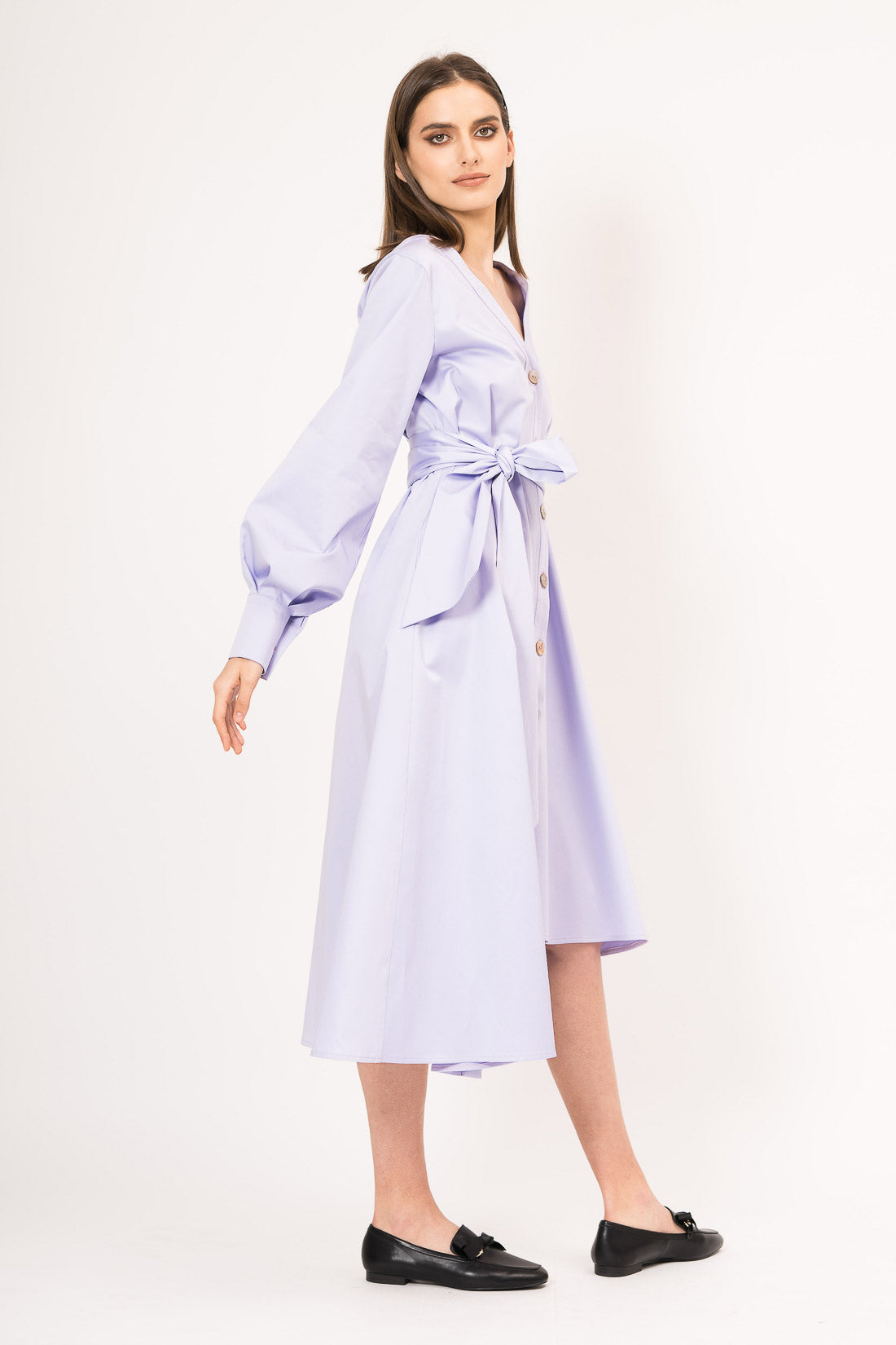 Rochie tip camasa asimetrica