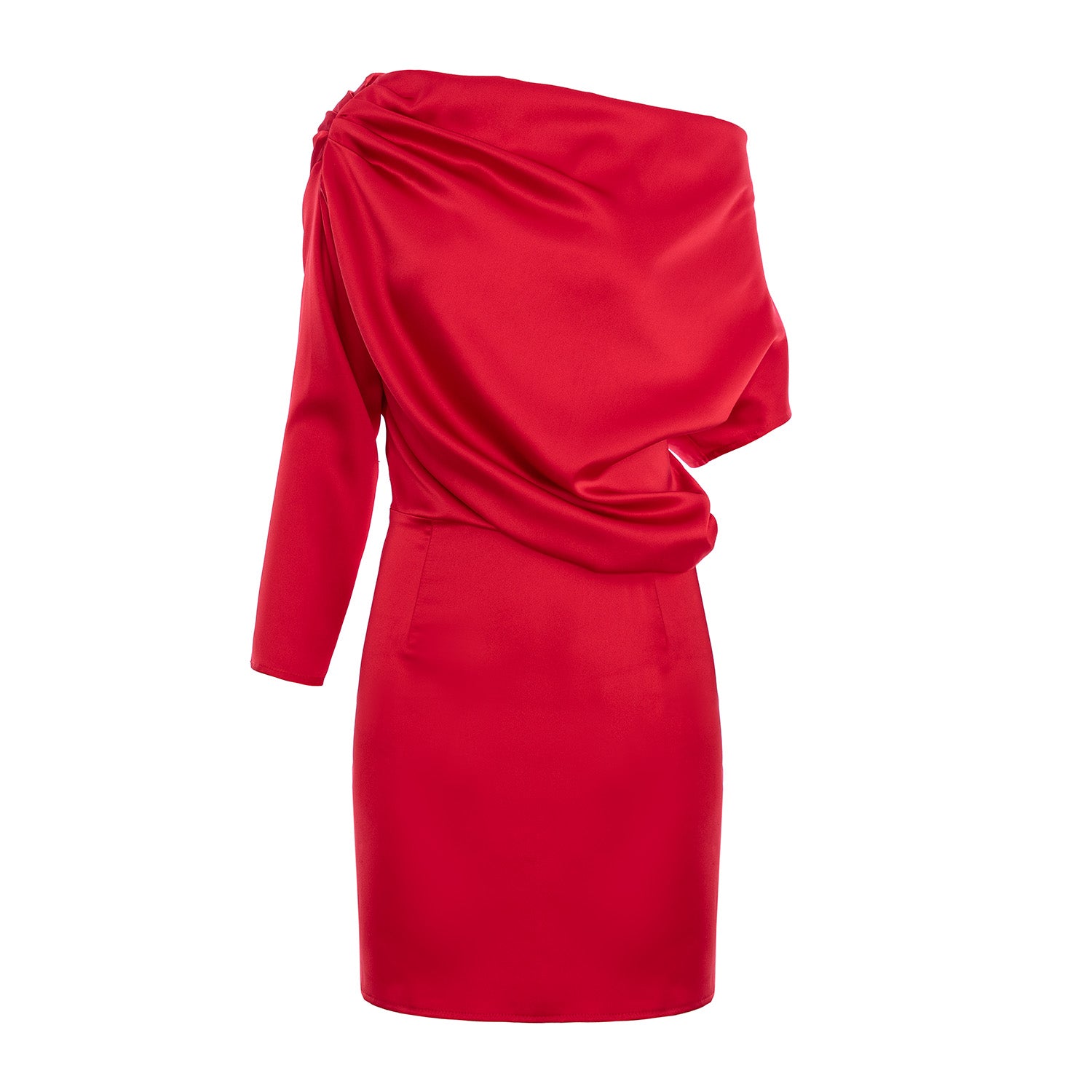 Red Elegance Off-Shoulder Mini Dress