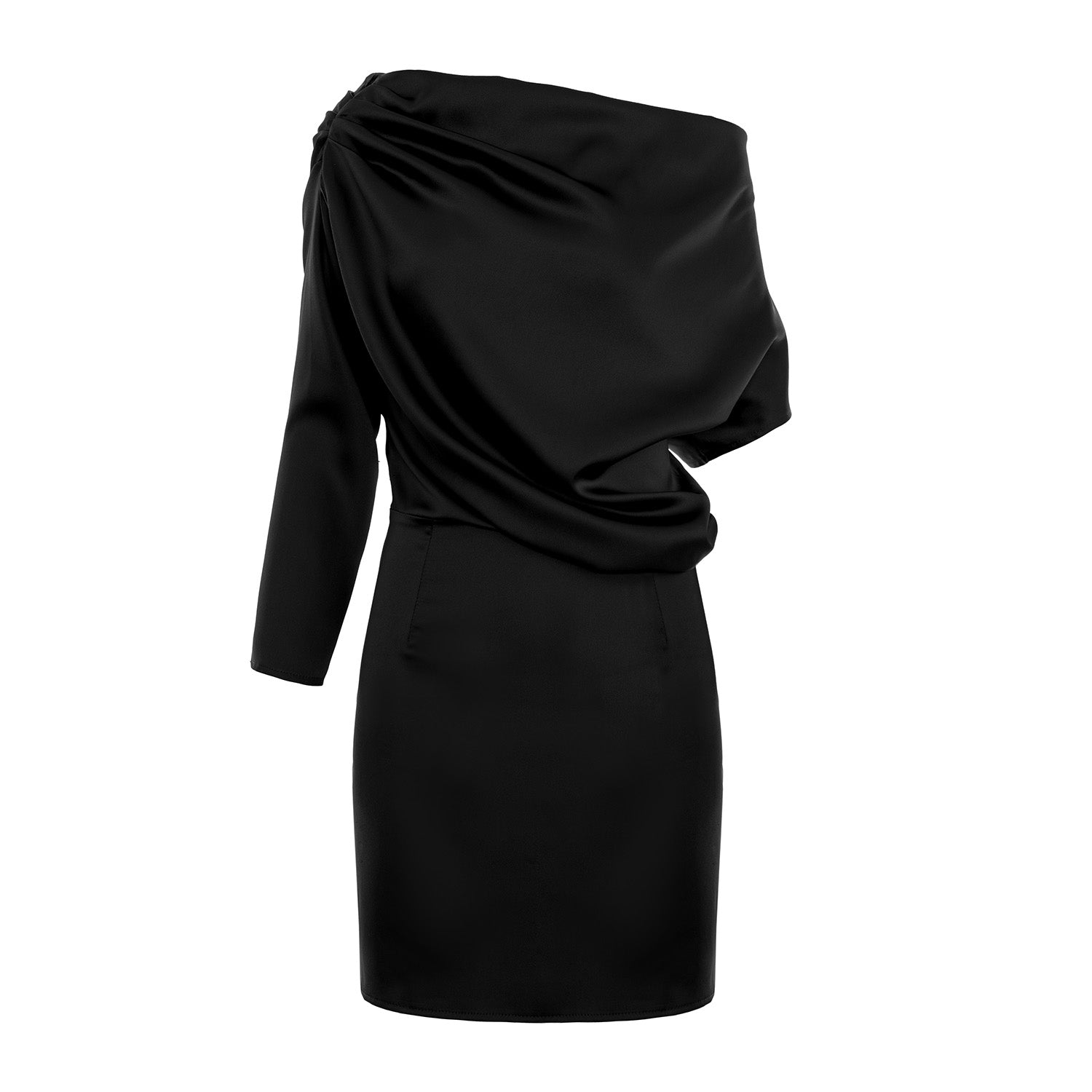 Black Elegance Off-Shoulder Mini Dress