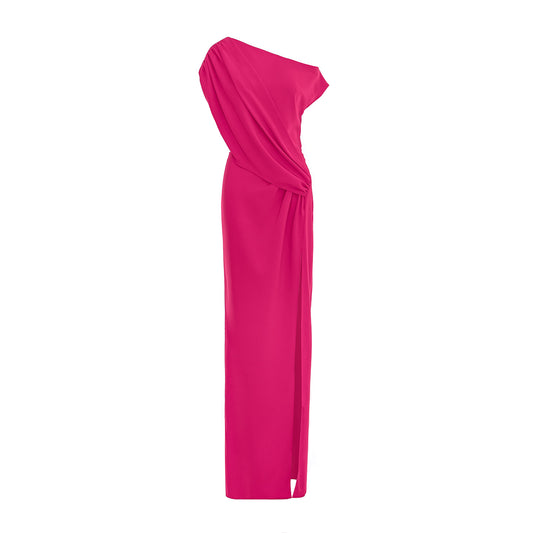 Rochie Pink Muse cu un umăr gol