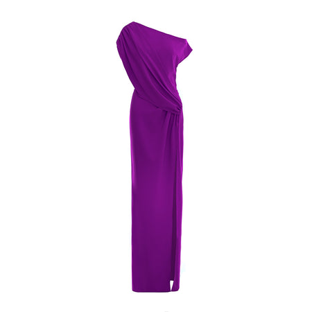 Rochie Purple Muse cu un umăr gol