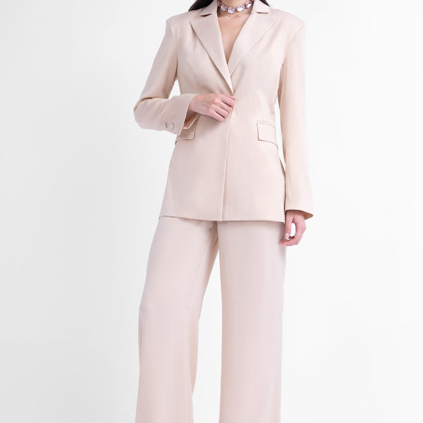 Light Pink Pant Suit for Women, Pink Pant Suit Set for Women, Blazer Suit  Set Womens, High Waist Straight Pants, Blazer and Trousers Women -   Denmark