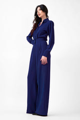 Blue Straight Jumpsuit