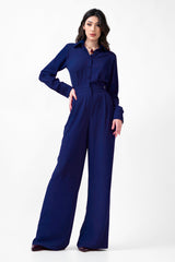 Blue Straight Jumpsuit