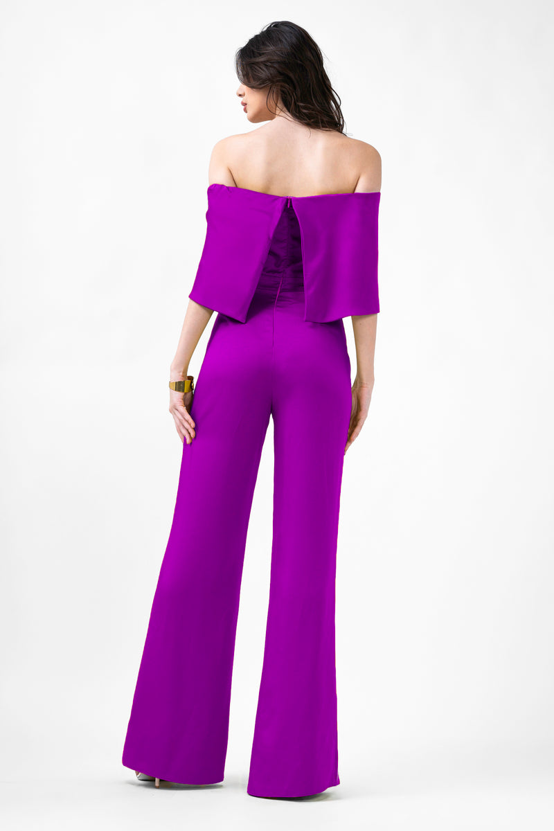 Purple Jumpsuit With Bow