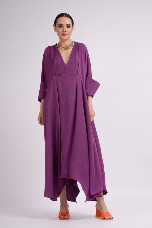 Robe maxi violet profond