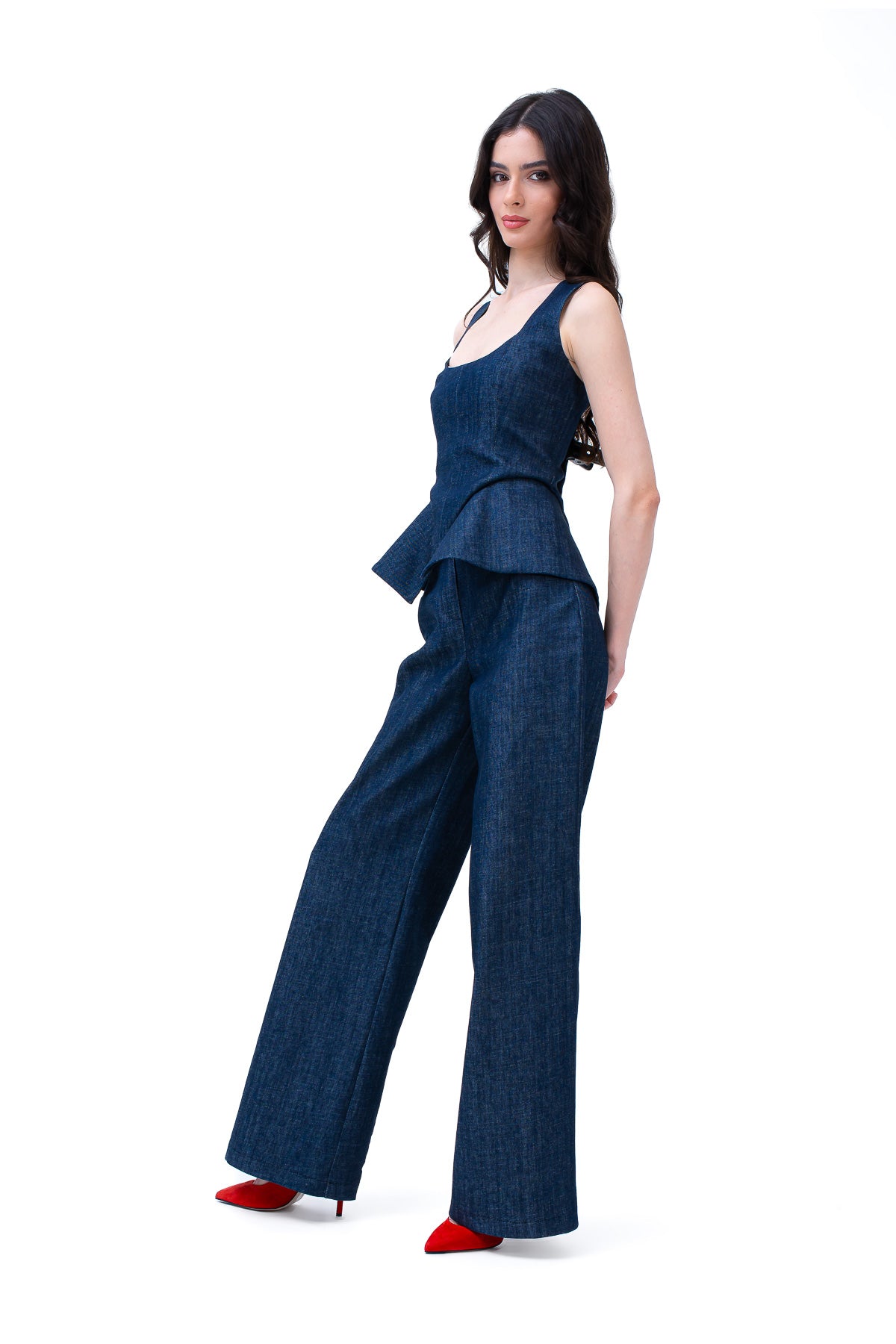 Denim Straight Trousers