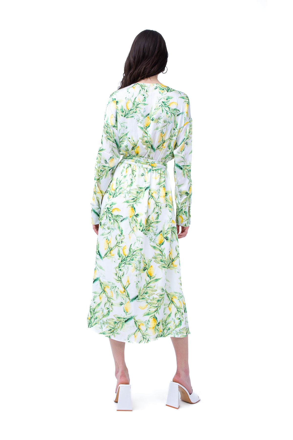 Rochie midi din print verde cu corset