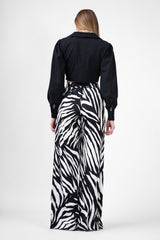 Pantaloni din print zebra