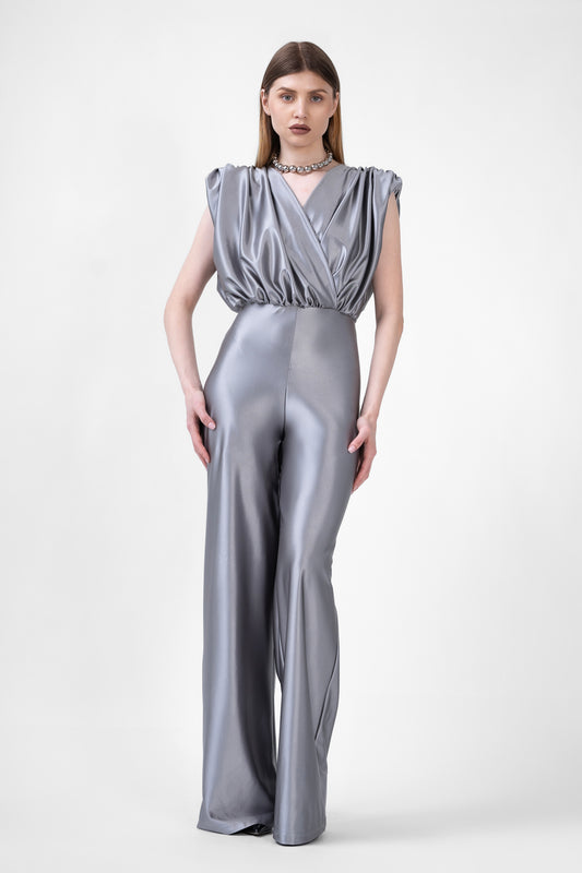 Grey Maxi Jumpsuit