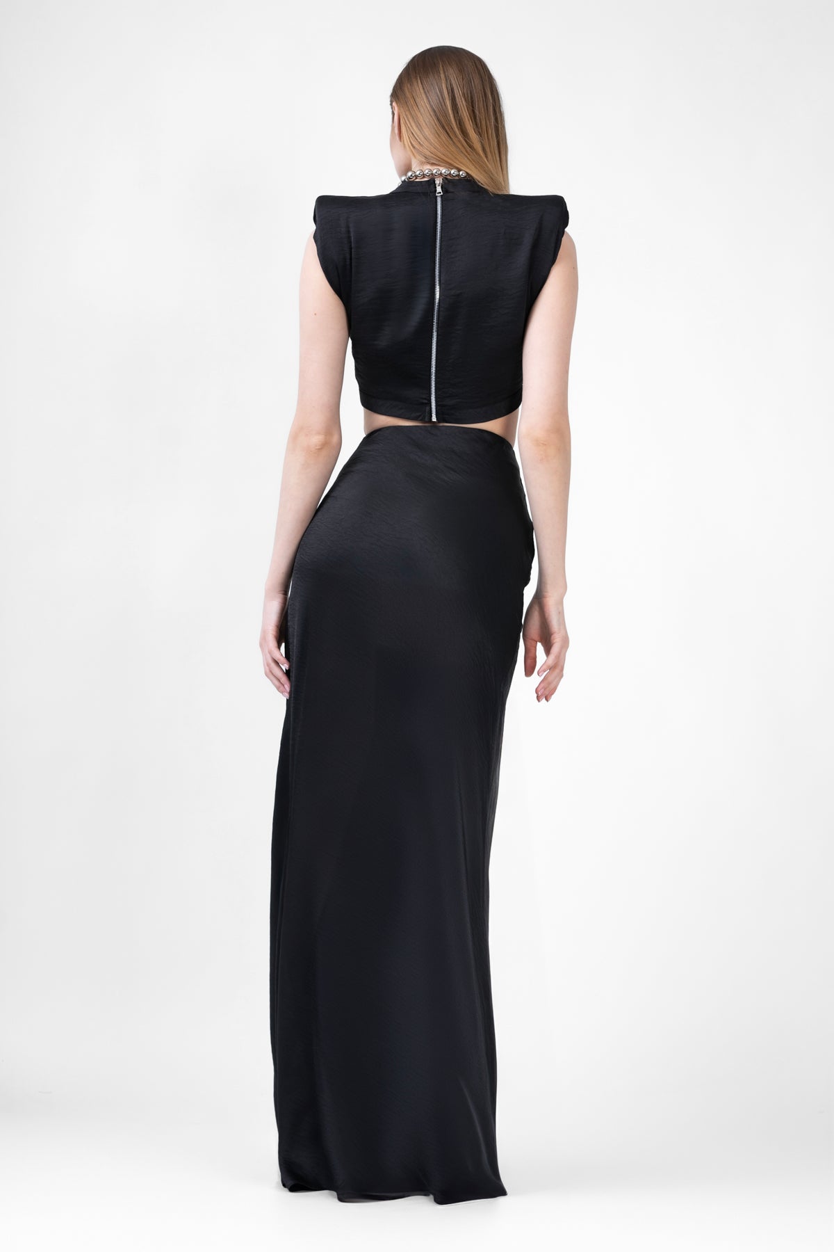 Black Set With Top And Maxi Skirt