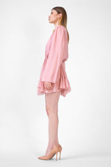Pink Mini Dress With Inserts