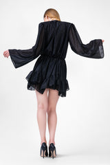 Black Mini Dress With Inserts
