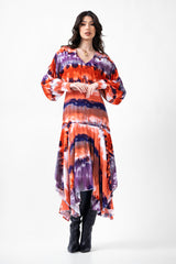 Multicolour Printed Midi Dress