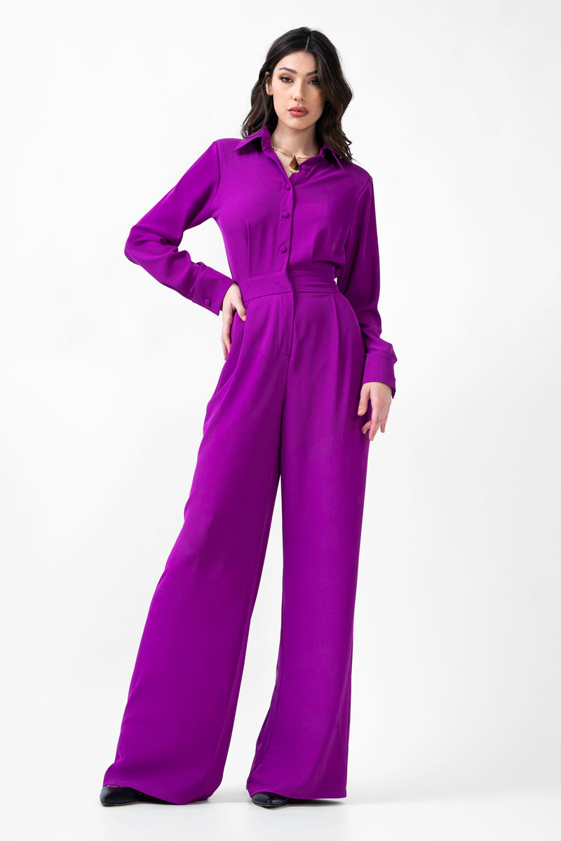 Purple Straight Jumpsuit